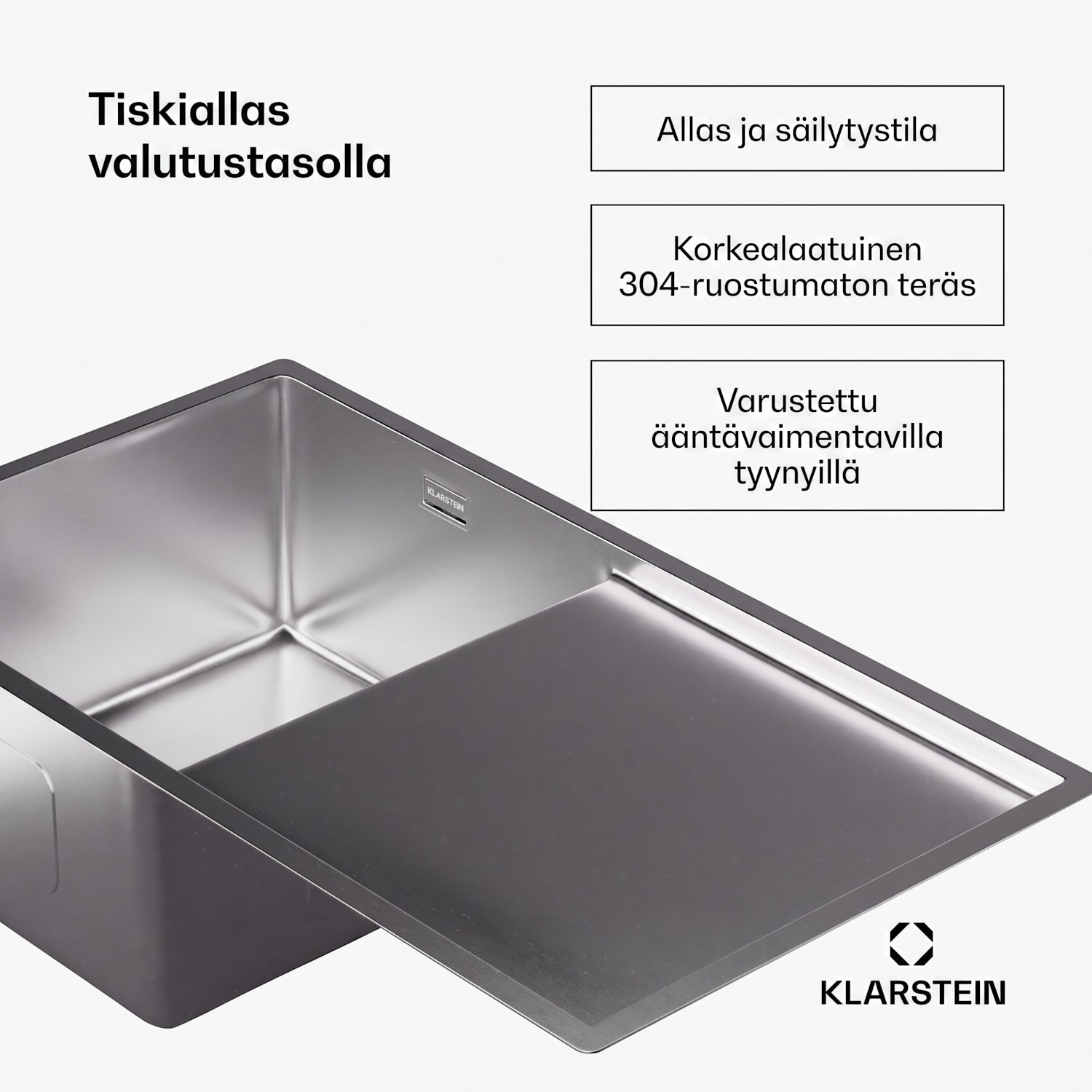 TitanSteel-tiskiallas kuivaustasolla | 79 x 44 cm | ruostumaton | naarmuuntumaton | lämmönkestävä 35 x 40 cm | Ruostumaton Teräs