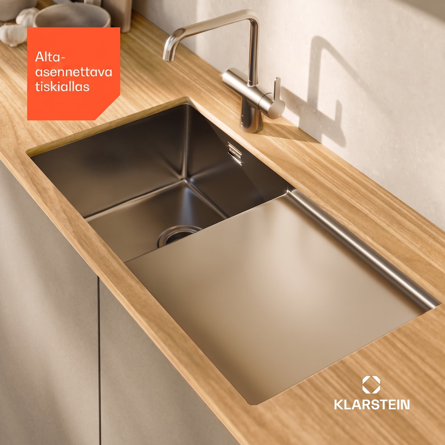 TitanSteel-tiskiallas kuivaustasolla | 79 x 44 cm | ruostumaton | naarmuuntumaton | lämmönkestävä 35 x 40 cm | Ruostumaton Teräs