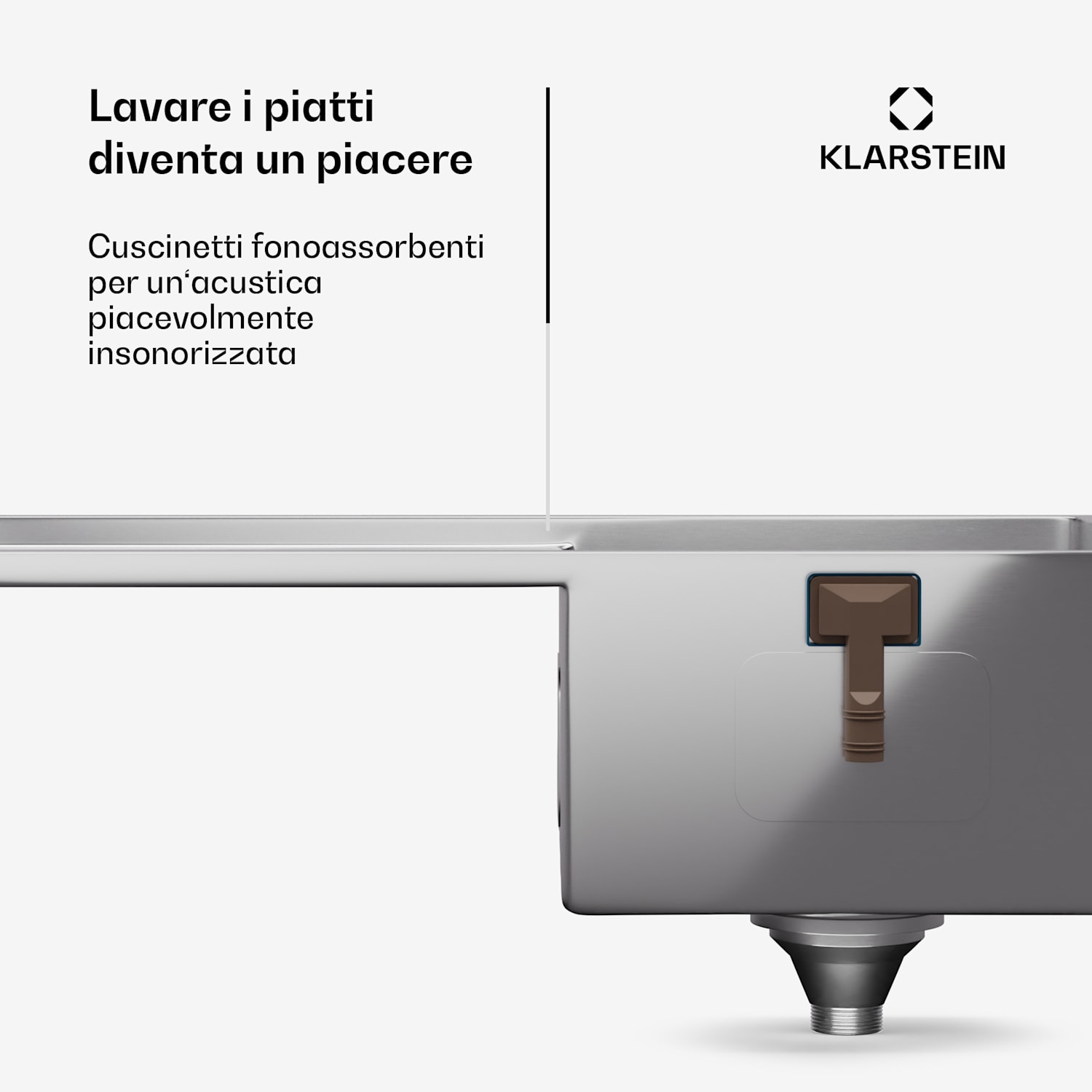 TitanSteel - Lavello da cucina con sgocciolatoio | 79 x 44 cm | Antiruggine | Resistente ai graffi | Resistente al calore 35 x 40 cm | Acciaio inox