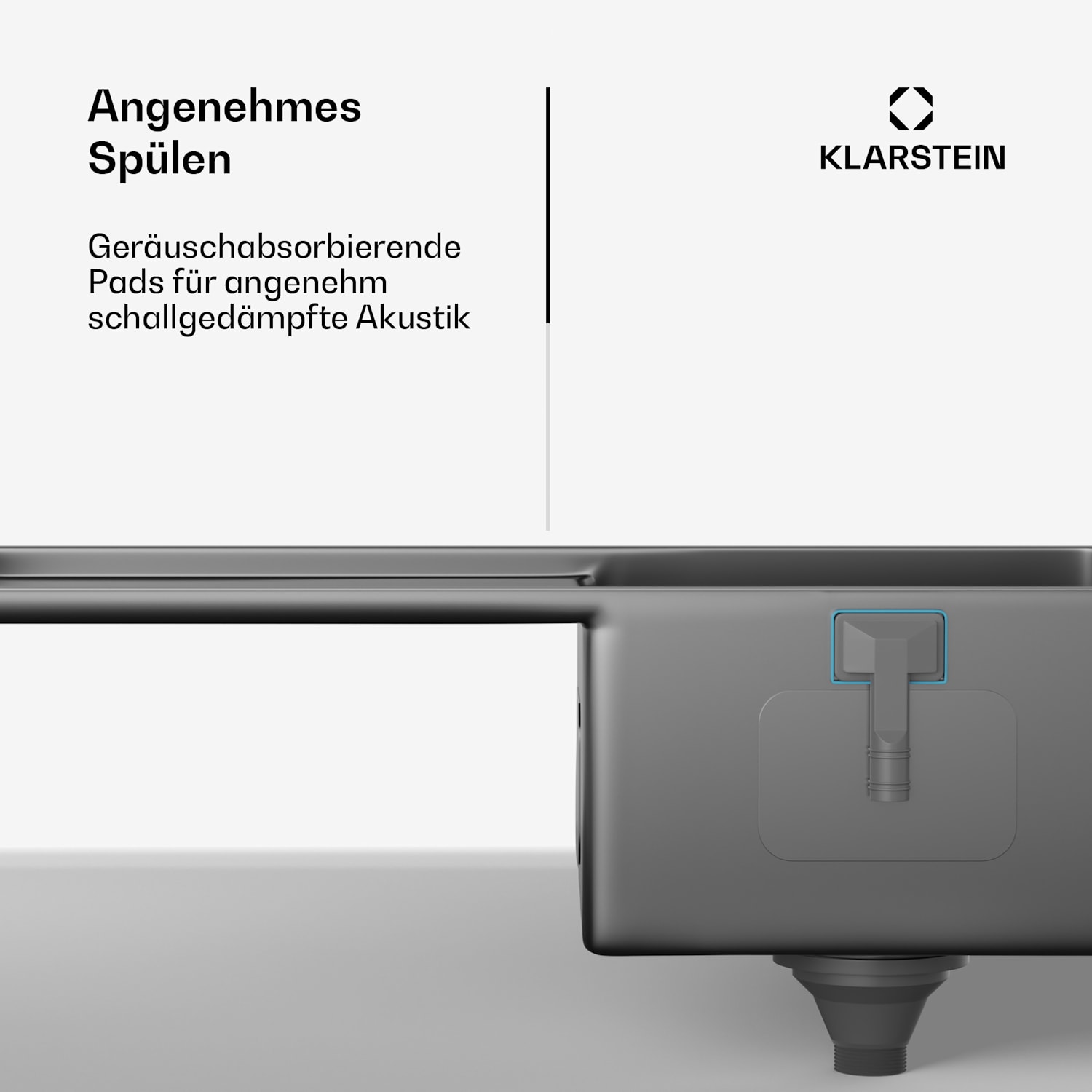 TitanSteel Küchenspüle mit Abtropffläche | 79 x 44 cm | rostfrei | kratzfest | hitzebeständig 35 x 40 cm | Anthrazit