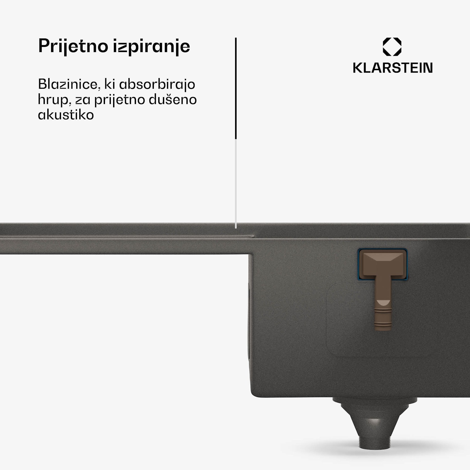 TitanSteel kuhinjsko korito z odcejalnikom, 79 x 44 cm, nerjaveče jeklo, odporno na praske, odporno na vročino 