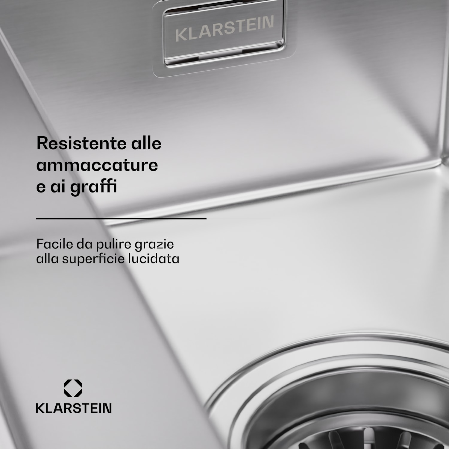 TitanSteel - Lavello da cucina | 61 x 50 cm | 2 vasche | Antiruggine | Resistente al calore 