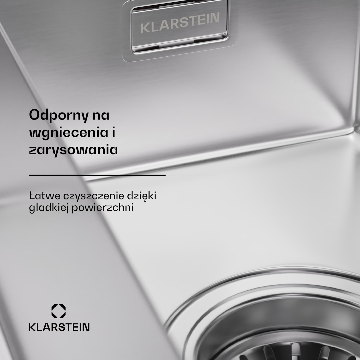 TitanSteel zlewozmywak kuchenny| 61 x 50 cm, 2 komory, nierdzewny, żaroodporny 