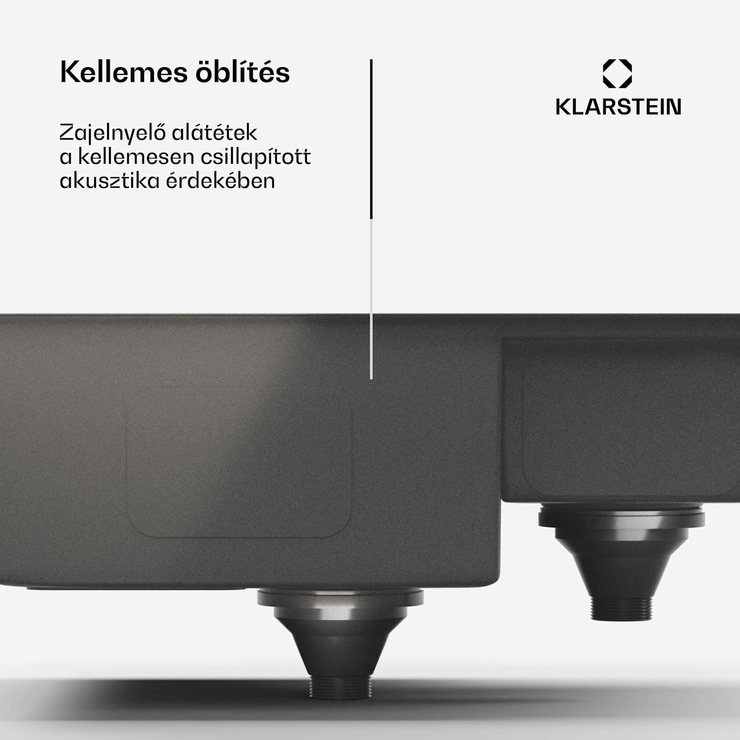 TitanSteel konyhai mosogató, 61 x 50 cm, 2 mosogató, rozsdamentes acél, tűzálló