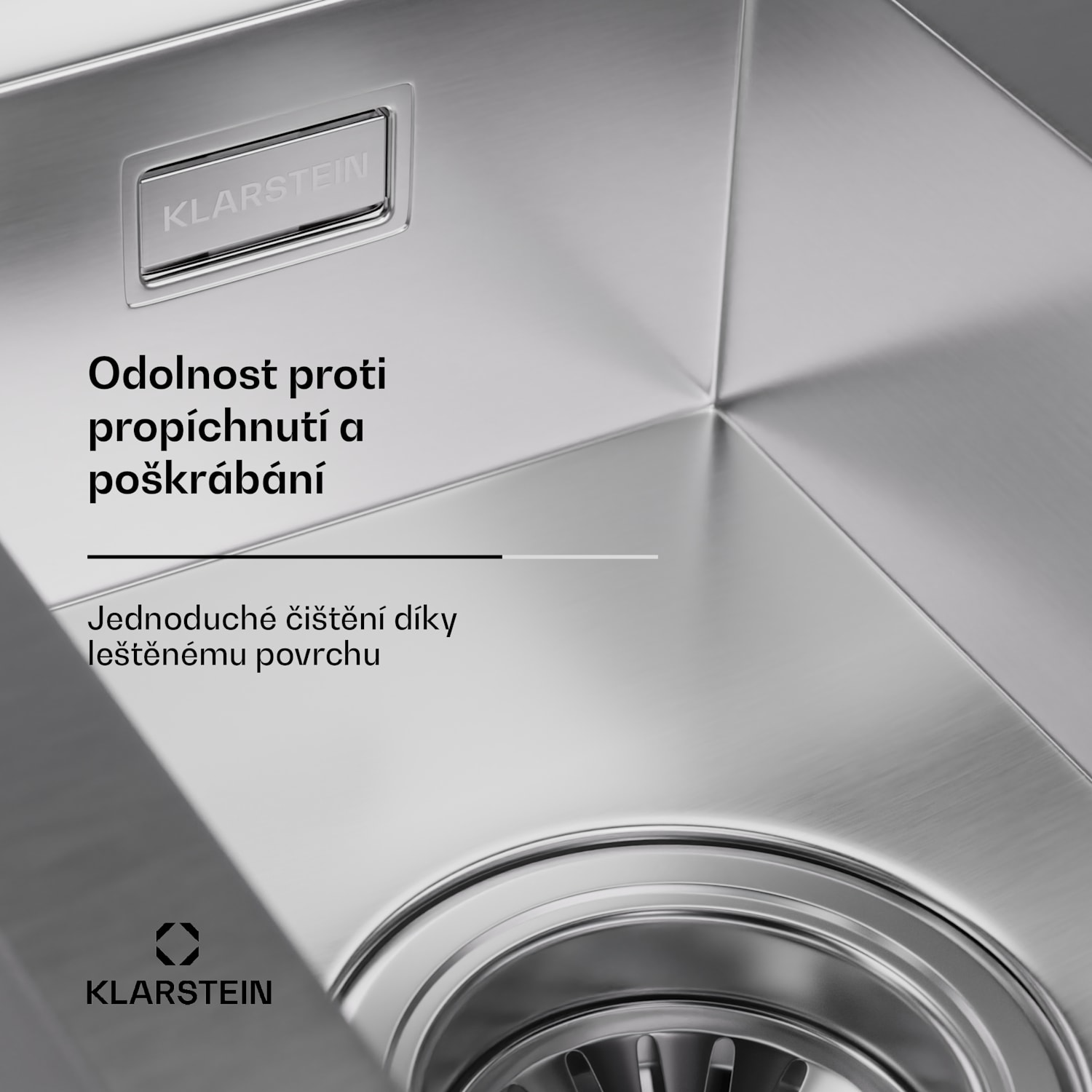 TitanSteel kuchyňský dřez s odkapávačem, 100 x 45 cm, 2 dřezy, nerezová ocel, odolný vůči teplu 