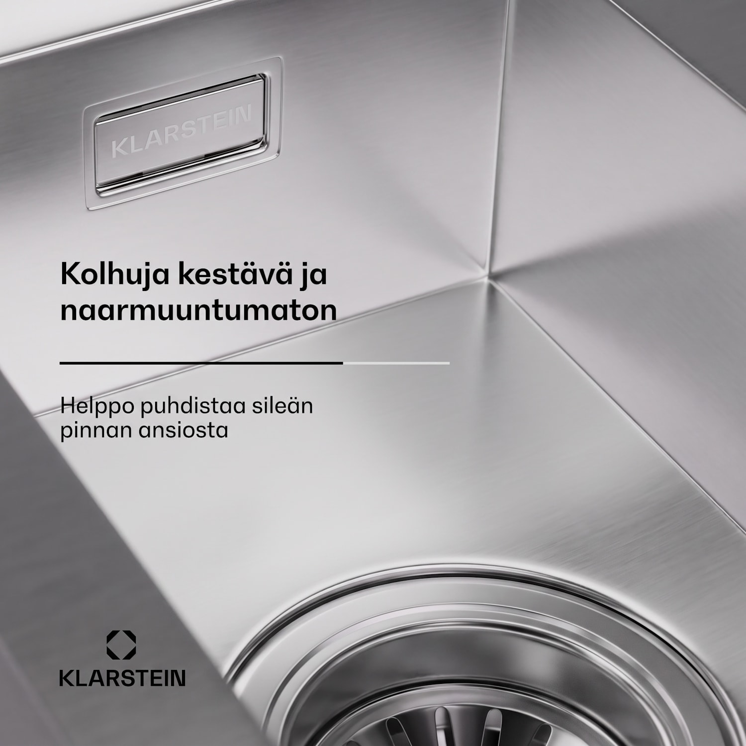 TitanSteel-tiskiallas kuivaustasolla | 100 x 45 cm | 2 allasta | ruostumaton | lämmönkestävä 100 x 45 cm | Ruostumaton Teräs