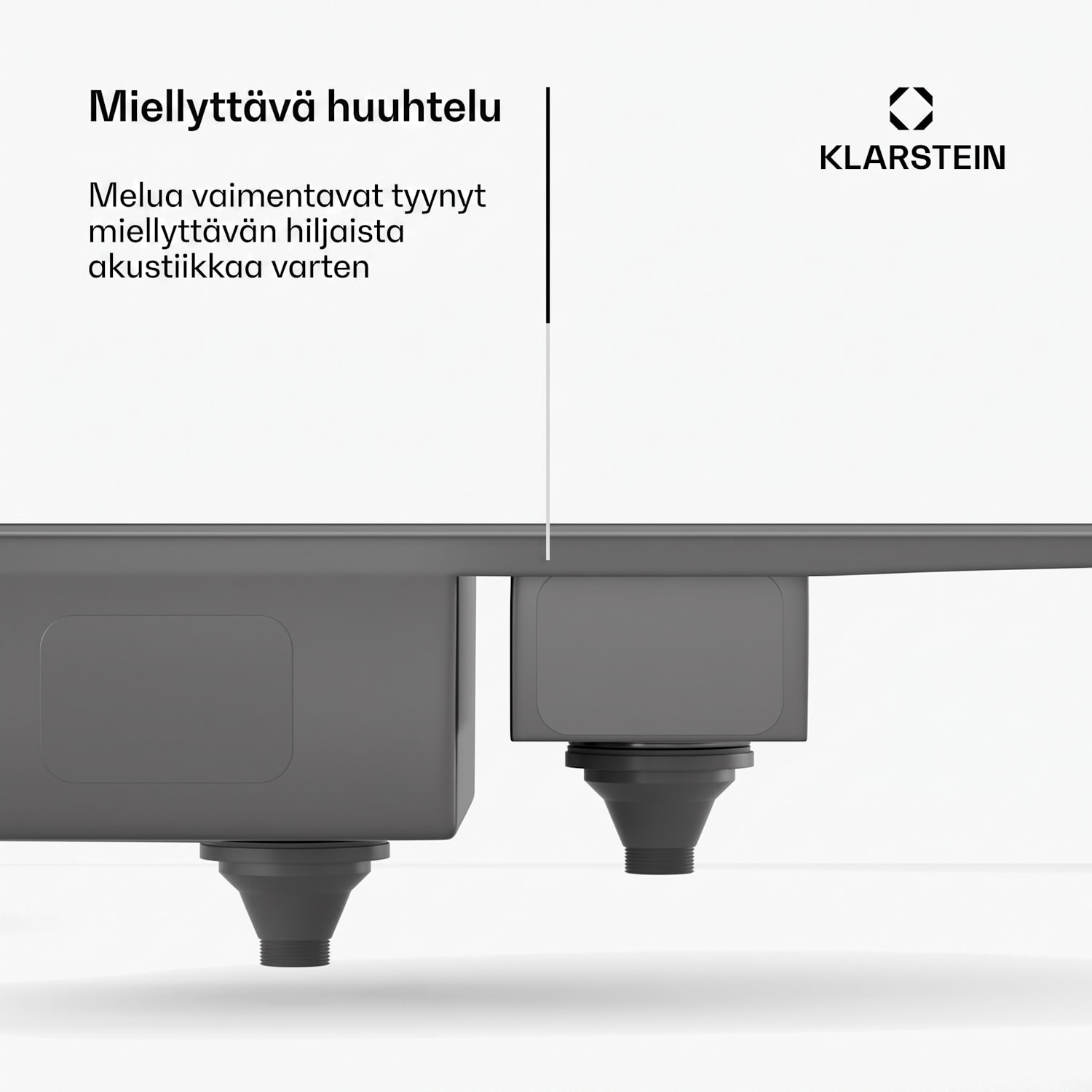 TitanSteel-tiskiallas kuivaustasolla | 100 x 45 cm | 2 allasta | ruostumaton | lämmönkestävä 100 x 45 cm | Antrasiitti