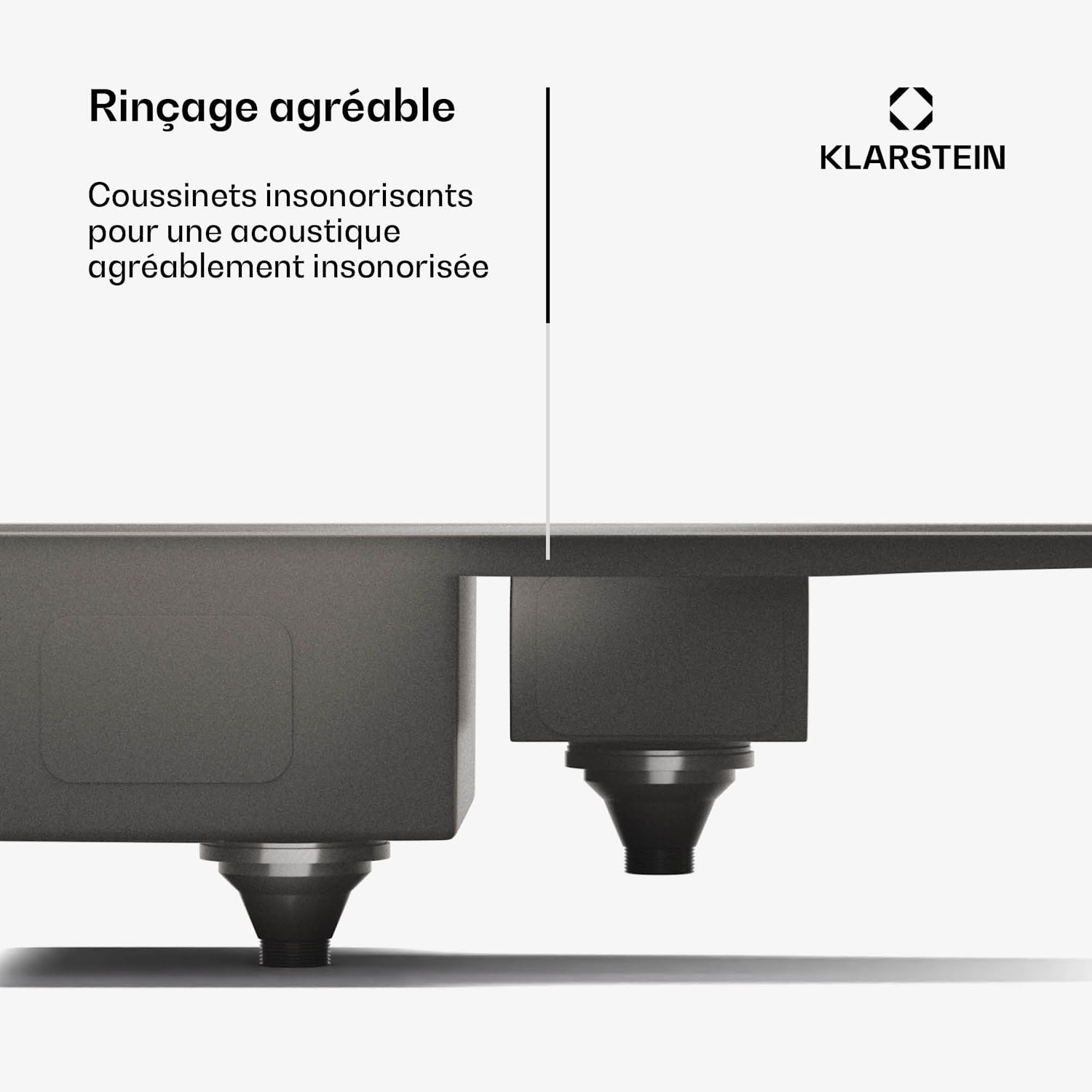 TitanSteel gootsteen met afdruipvlak | 100 x 45 cm | 2 spoelbakken | roestvrij | hittebestendig 