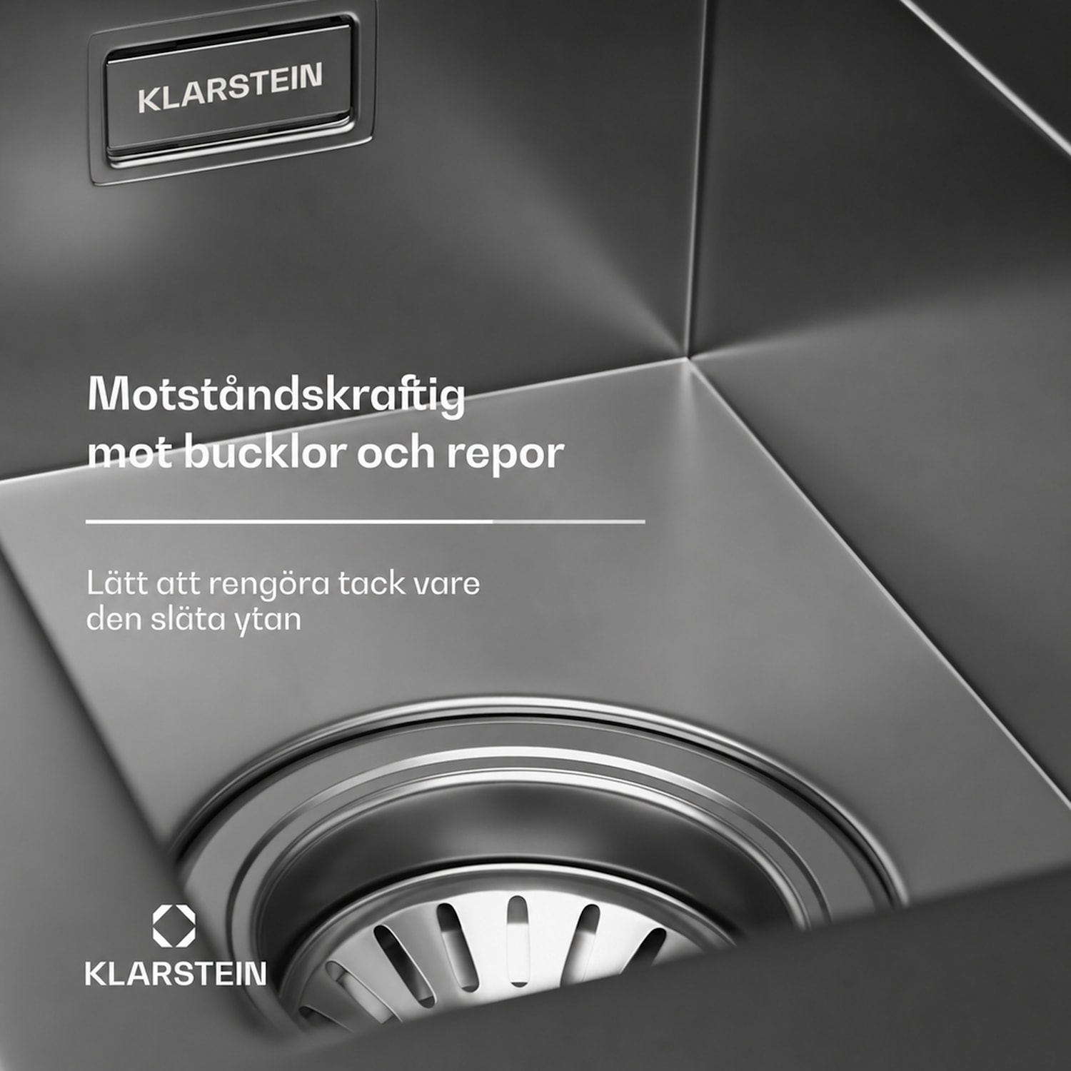 TitanSteel diskho med avrinningsyta | 100 x 45 cm | 2 hoar | rostfritt stål | värmebeständig 100 x 45 cm | Antracit