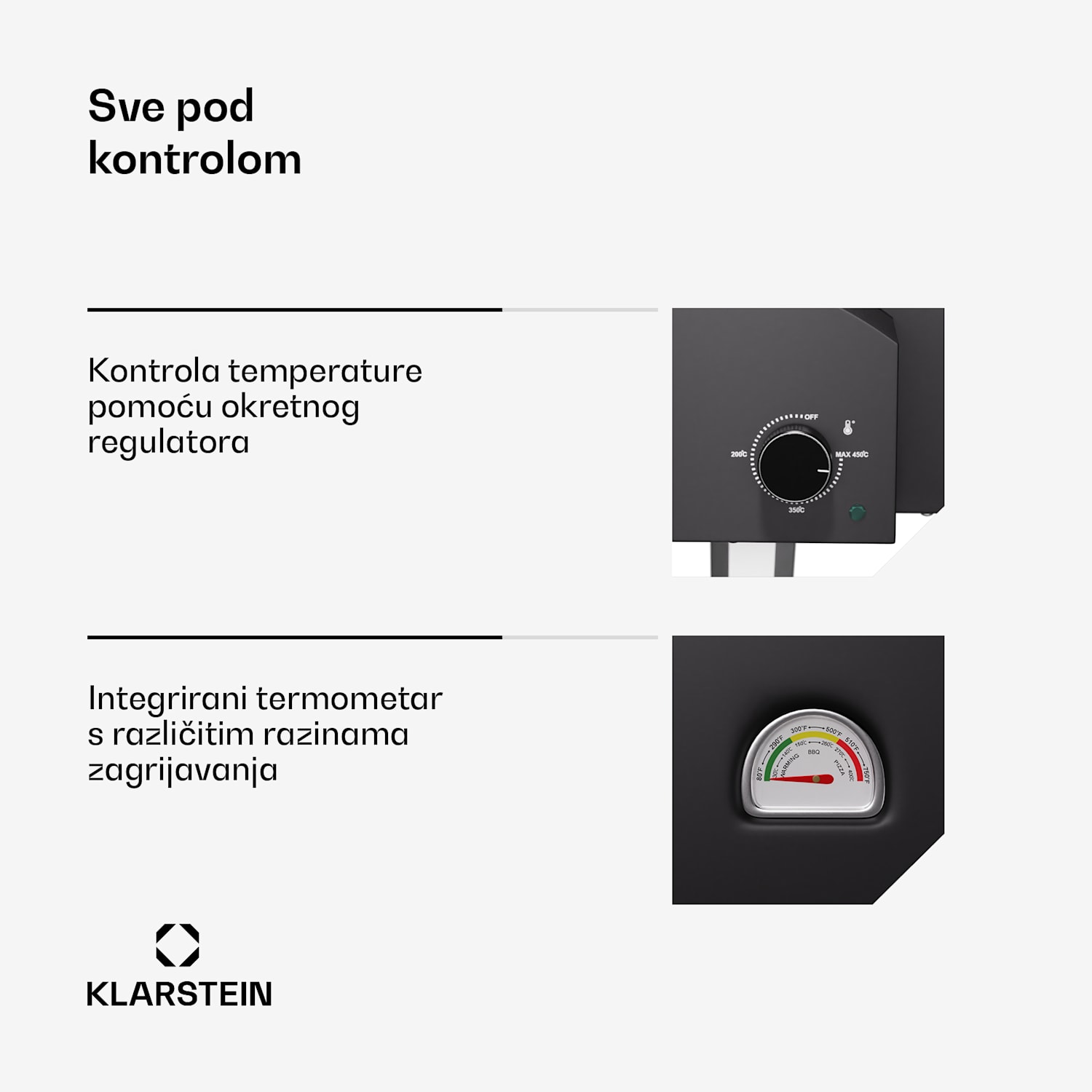 LaFiamma, peć za pizzu, dvostruka grijača, 2200 W, 550 °C, unutarnja i vanjska 