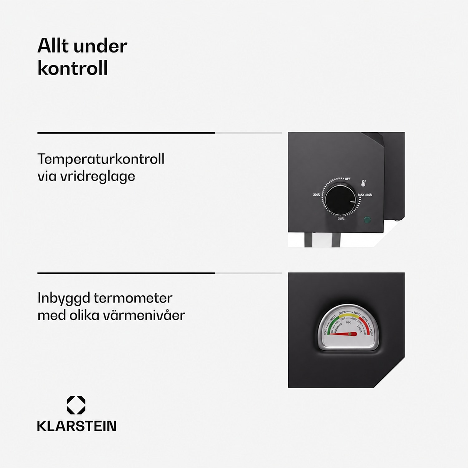 Klarstein LaFiamma pizzaugn för utomhusbruk | dubbla värmeelement | 2000W upp till 450 °C 