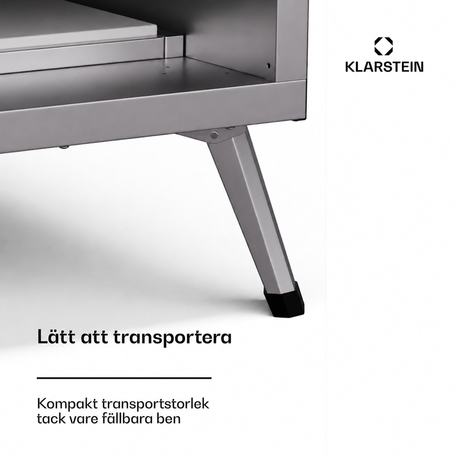 Klarstein LaFiamma pizzaugn för utomhusbruk | dubbla värmeelement | 2000W upp till 450 °C 