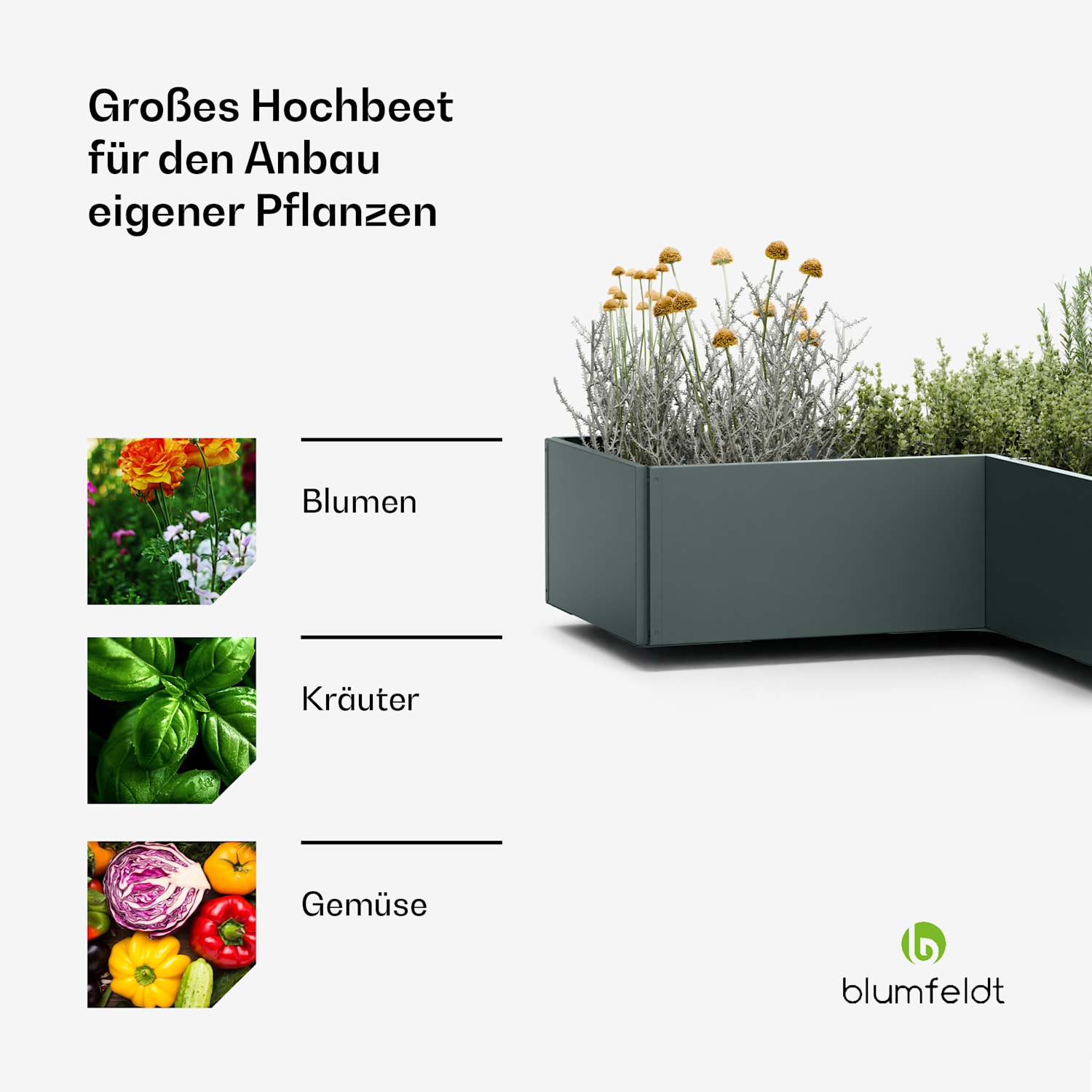 Versagrow Hochbeet mit 8 Modulen | individ. Form | 1 mm dicker, rostfester Stahl 8 | Waldgrün