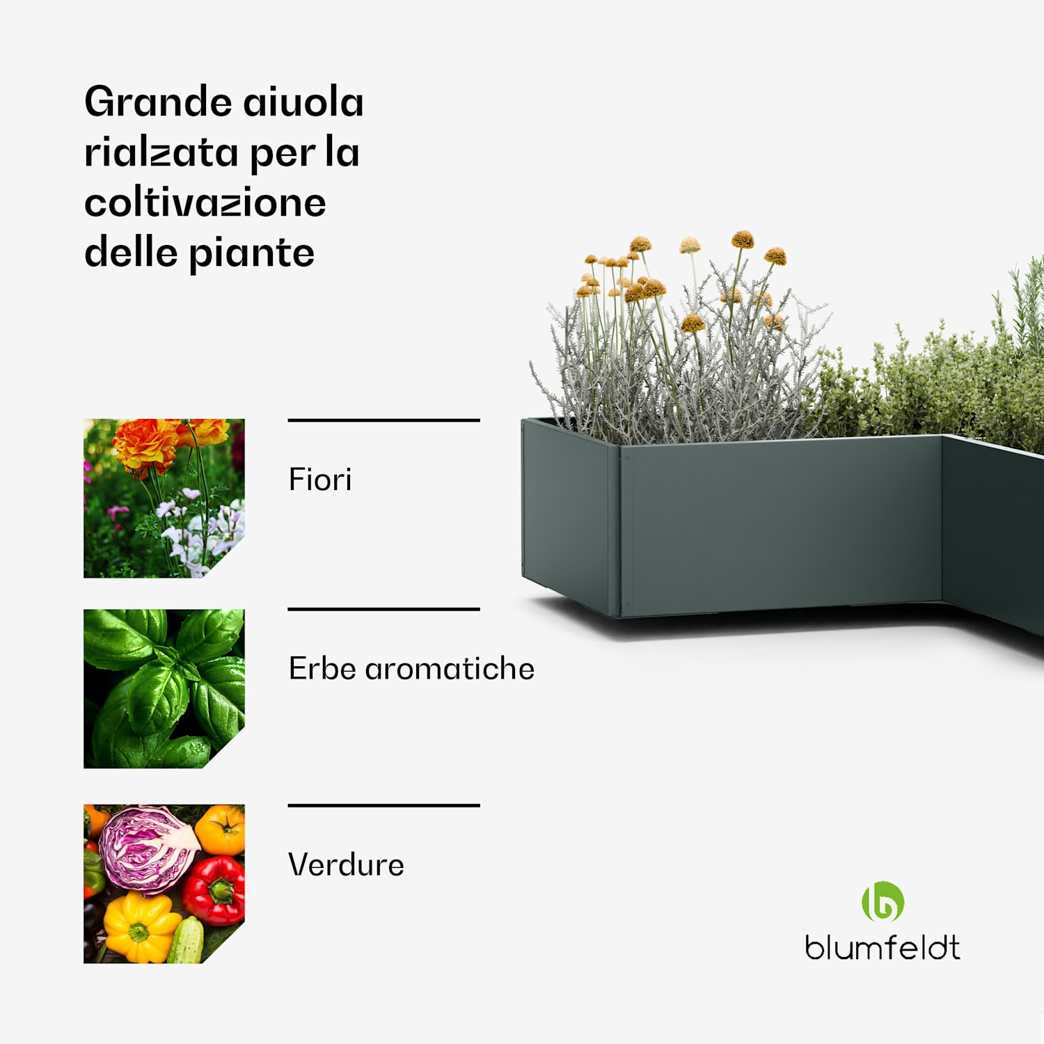 blumfeldt Versagrow - Aiuola rialzata, con otto sezioni modulari per personalizzare la forma e l'altezza di lavoro, 1 mm di spessore  8 | Verde foresta