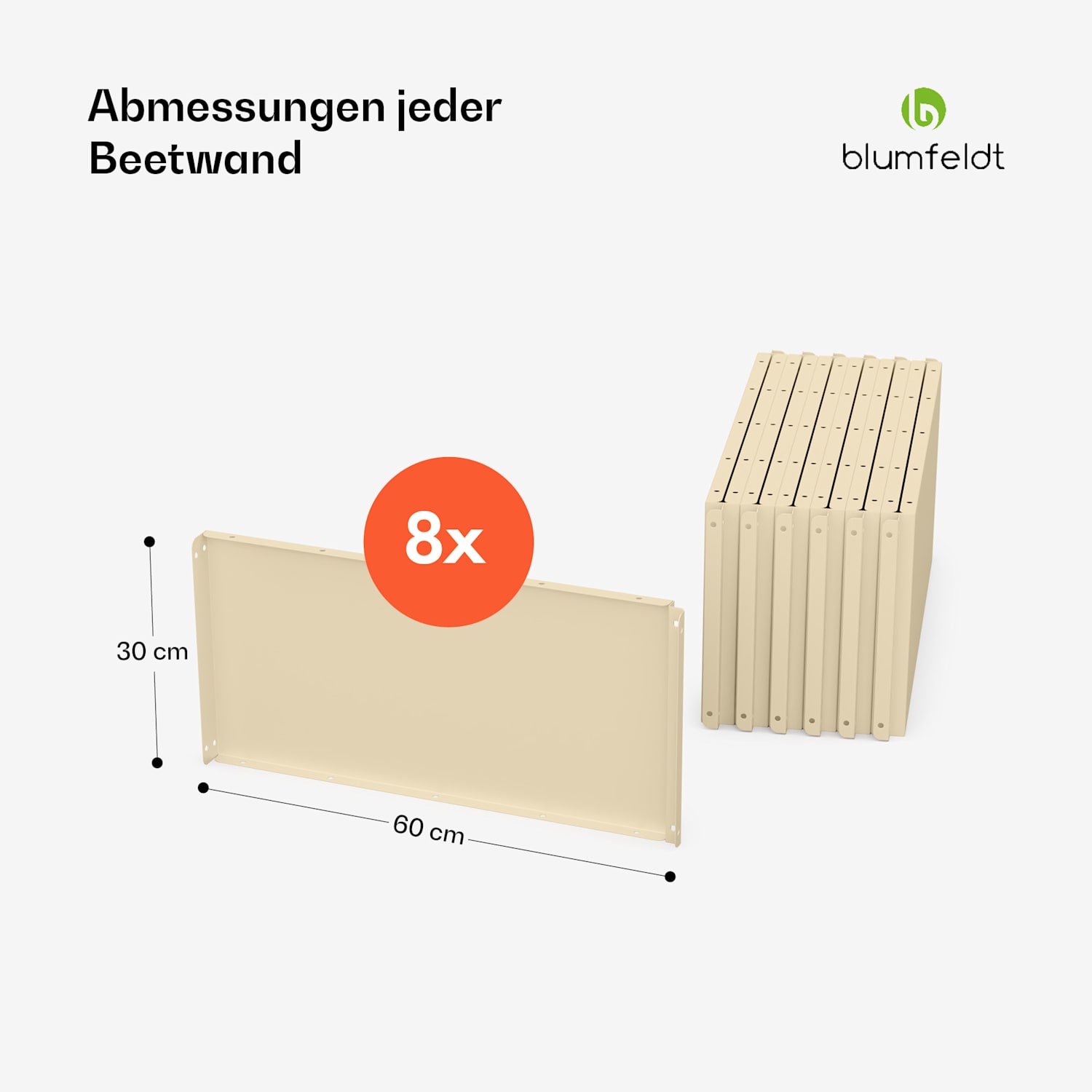 Versagrow Hochbeet mit 8 Modulen | individ. Form | 1 mm dicker, rostfester Stahl 8 | Vintage-Creme