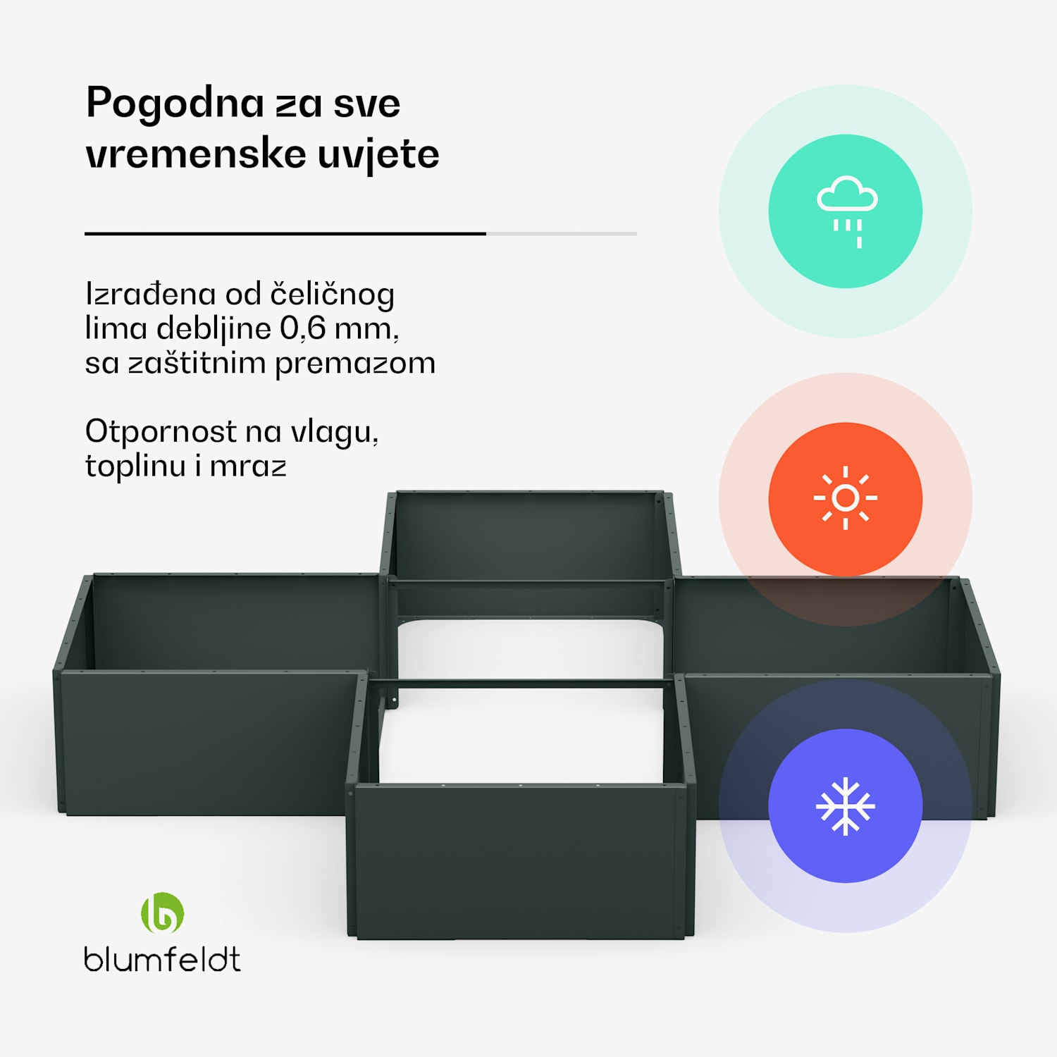 Versagrow povišeni krevet s 12 modula, individualni oblik, debljina 1 mm, nehrđajući čelik 12 | Šumsko zelenilo