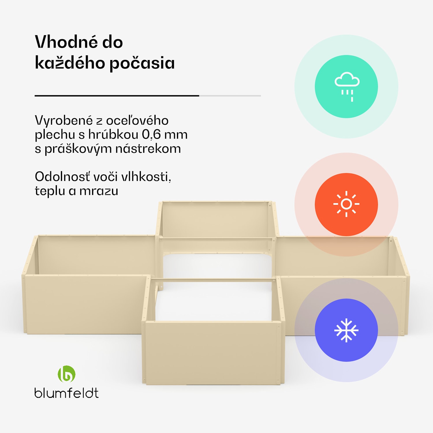 Versagrow vyvýšený záhon s 12 modulmi, individuálny tvar, hrúbka 1 mm, nehrdzavejúca oceľ 