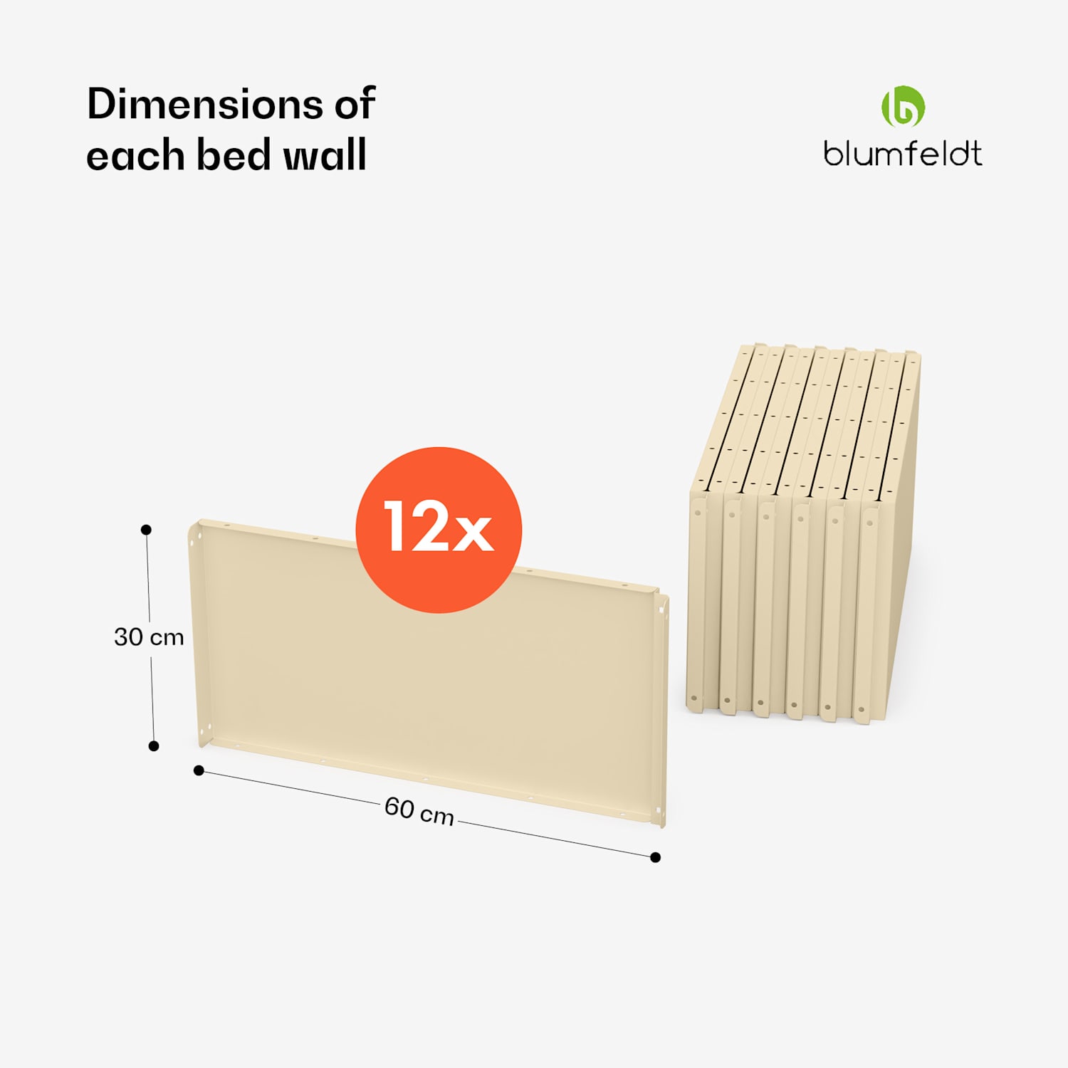 Versagrow raised bed with 12 modules | individual Form | 1 mm thick, stainless steel 