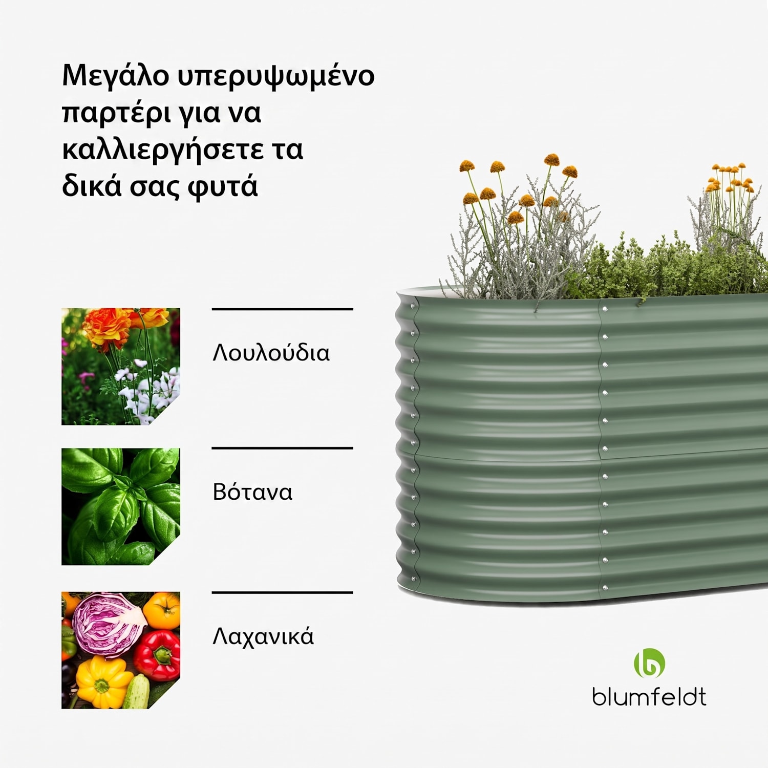 Rondabox 160x80x80 cm Υπερυψωμένο Παρτέρι Πράσινο 160 x 80 x 80 cm | Πράσινο