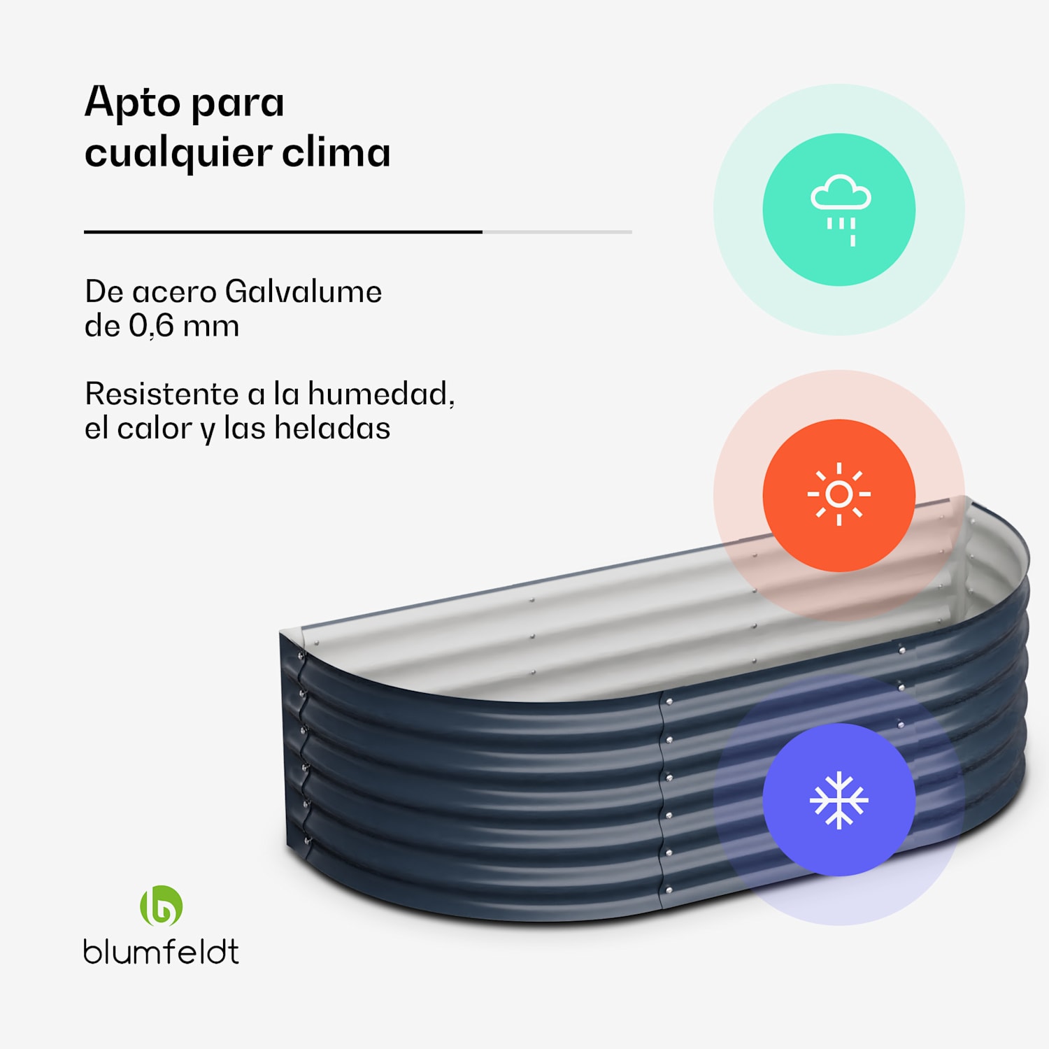 Maceta elevada High Grow Extended de 150 x 43 x 60 cm de chapa ondulada de acero fácil de montar a prueba de óxido y heladas 150 x 60 x 43 cm | Antracita