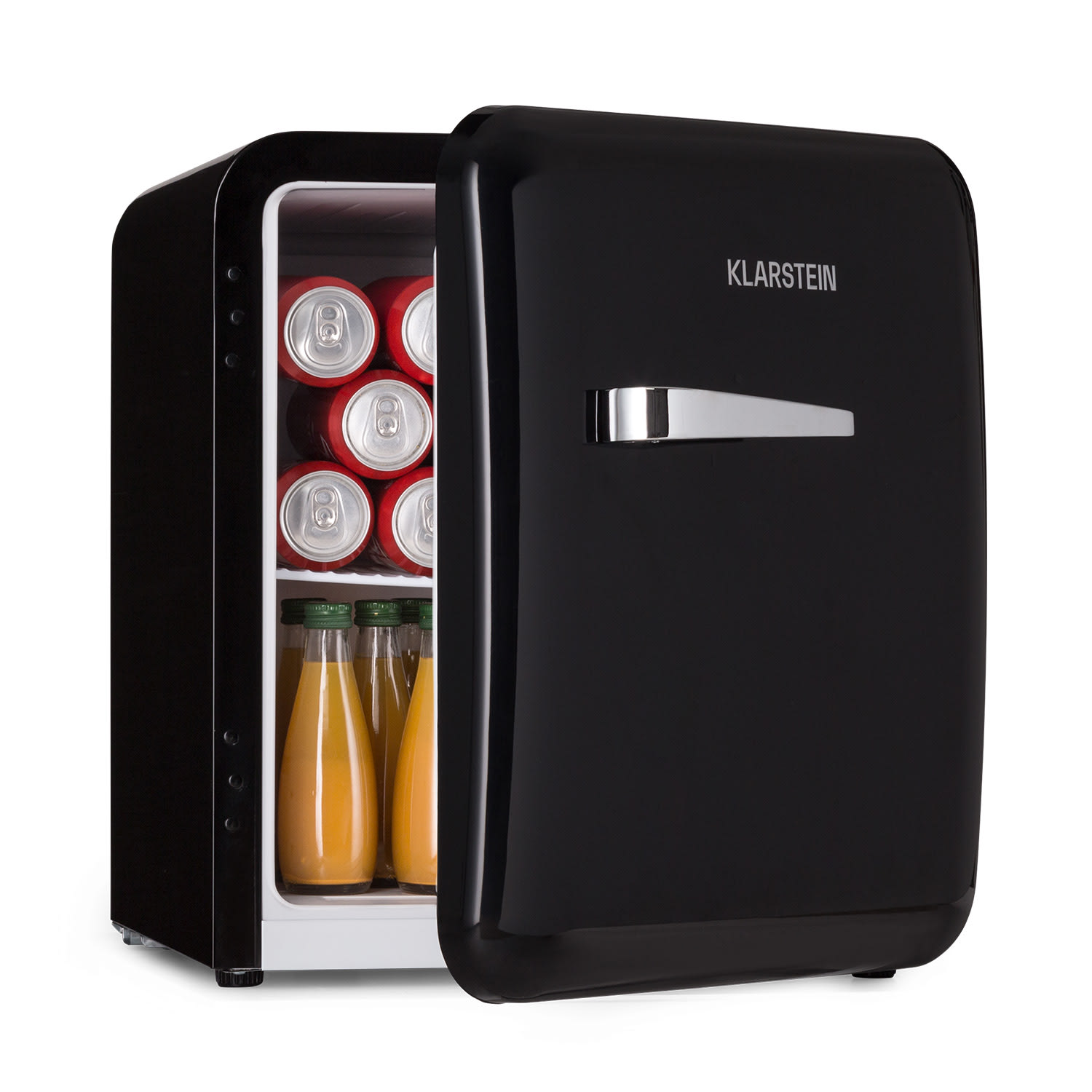 Audrey Mini, retro hűtőszekrény, 48 literes, 2 szintes 48 Ltr | Fekete