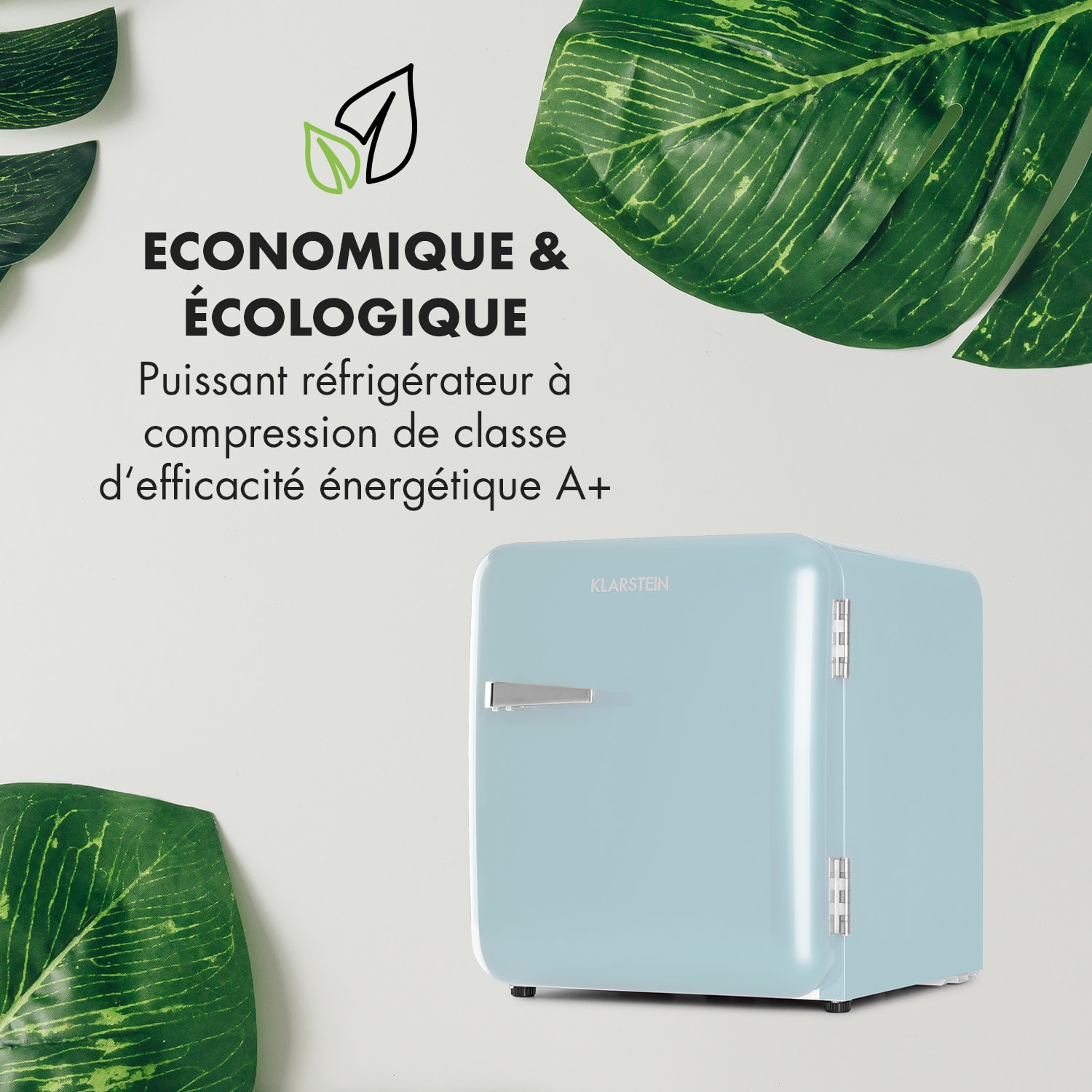 Réfrigérateur rétro Audrey Mini 48l 2 étages 48 L | Bleu Pastel