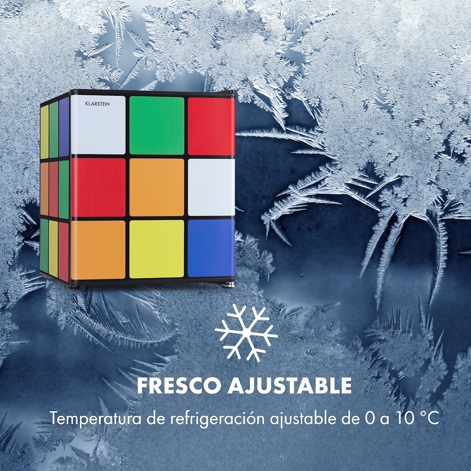 Frigorífico Solve minibar 48 litros diseño cubo Rubik 