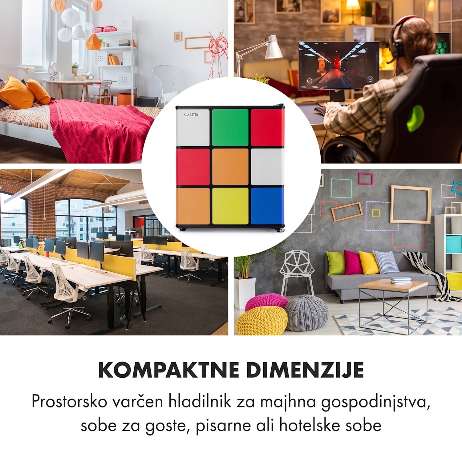 Solve, hladilnik, mini bar, 48 l, dizajn magic cube 