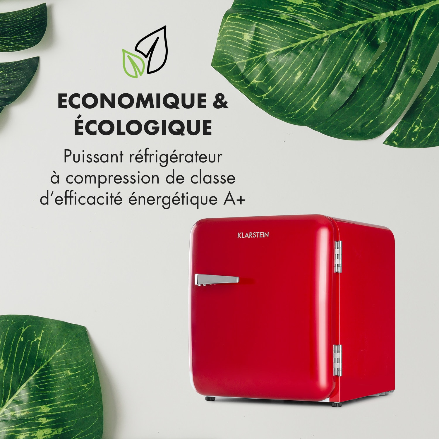 Réfrigérateur rétro Audrey Mini 48l 2 étages 48 L | Rouge