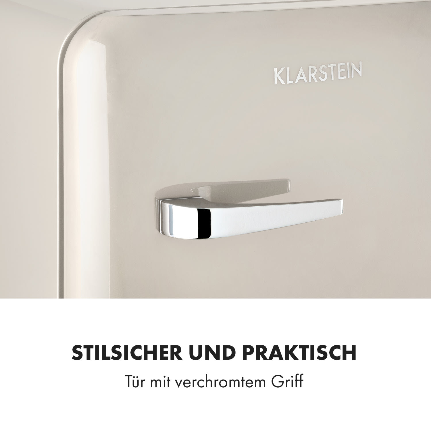 Frigorifero Audrey Mini 2 in 1 CEE E Congelatore LED 37 Ltr | Crema vintage