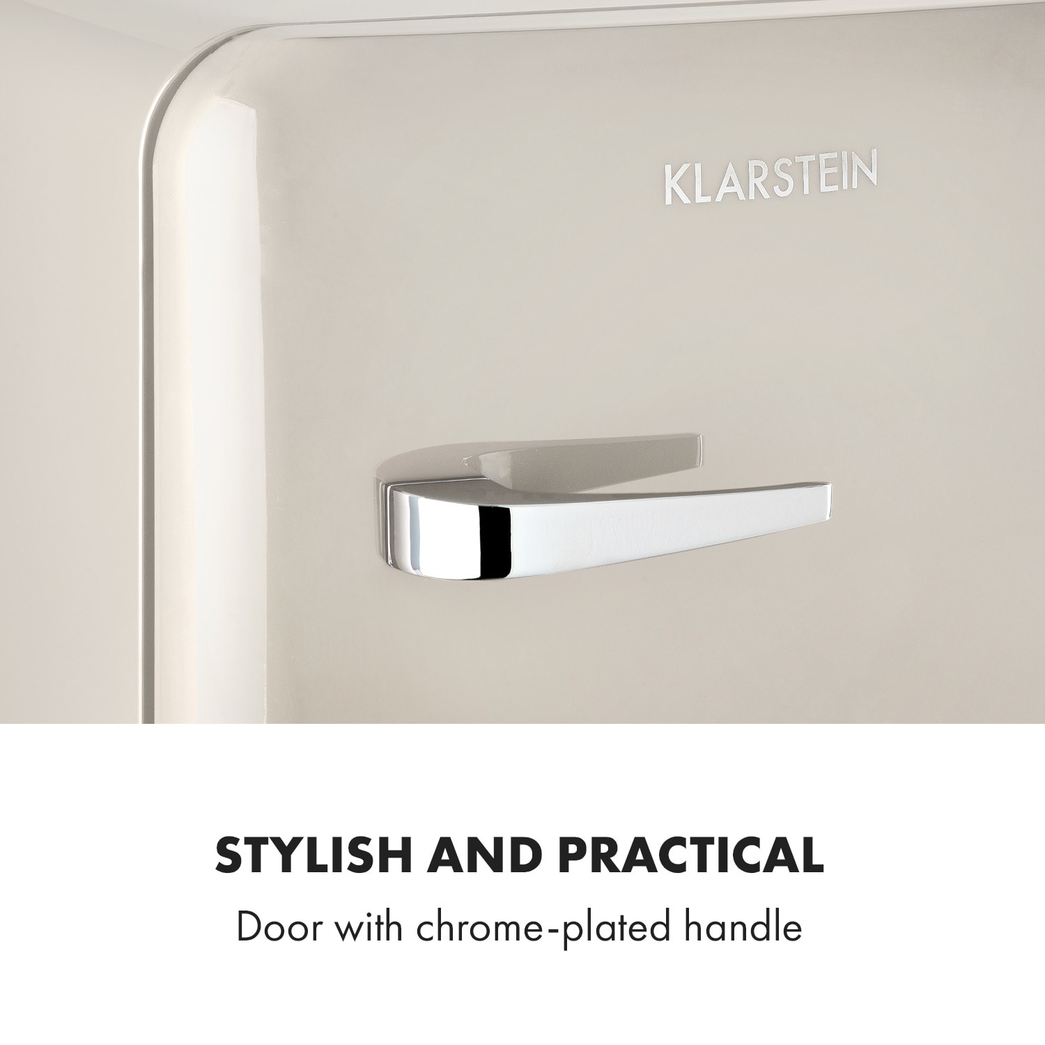 Audrey Mini, retro hladilnik, energetski razred E, zamrzovalni predal, LED 37 Ltr | Vintage kremna