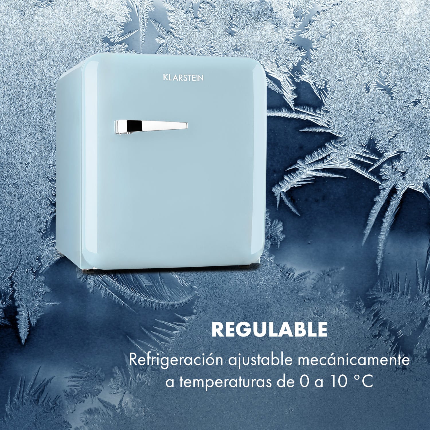 Audrey Mini 2 en 1 frigorífico clase de eficiencia energética E congelador LED 37 L | Azul Pastel