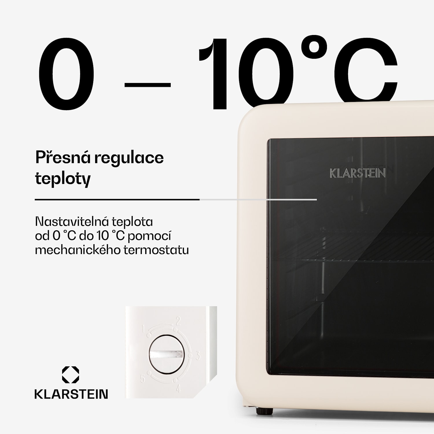 PopLife 48, lednice na nápoje, 48 l, 0-10 °C, retro design, červená 48 litrů | Krémová