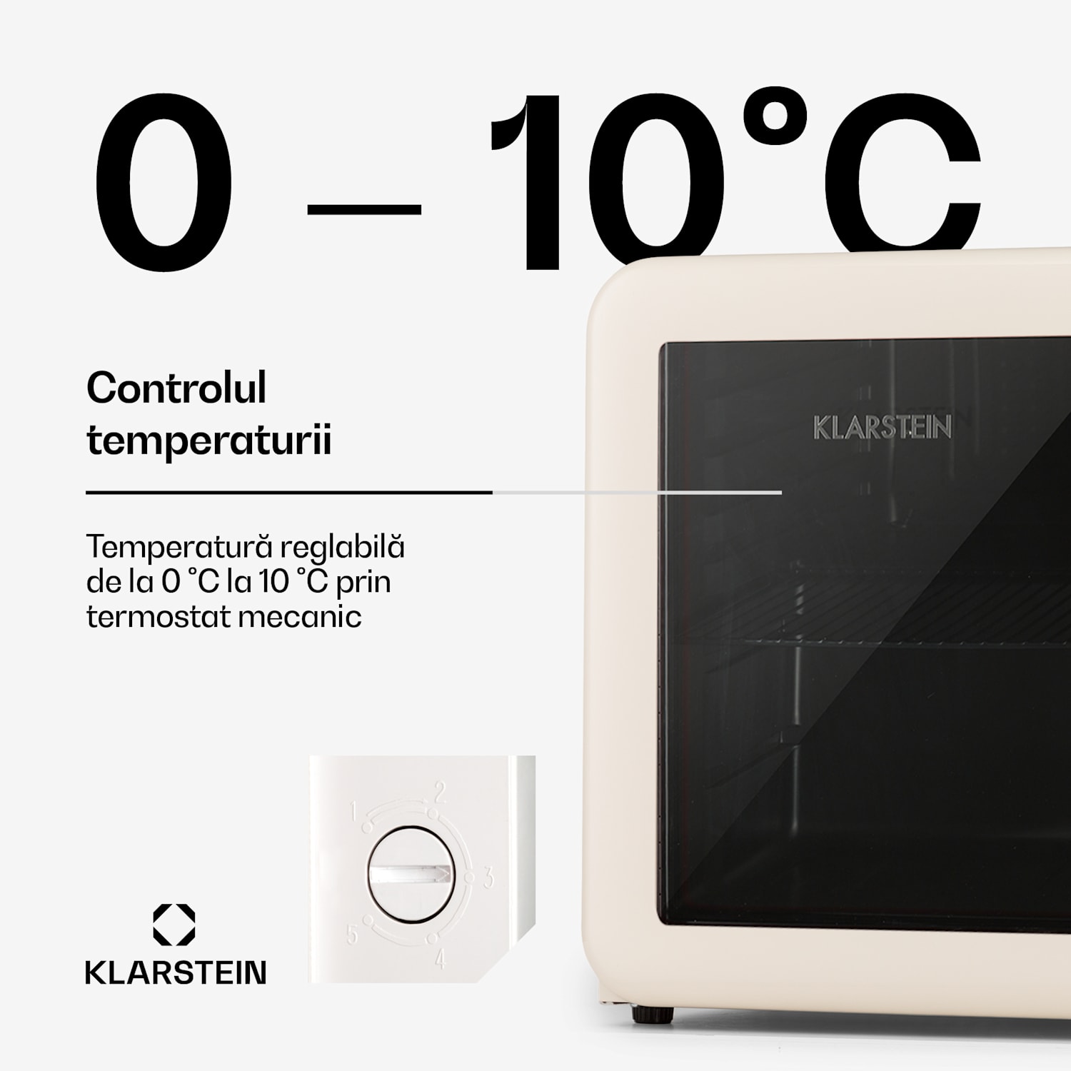 PopLife 48, frigider pentru băuturi, frigider, 0-10°C, design retro 48 Ltr | Crem