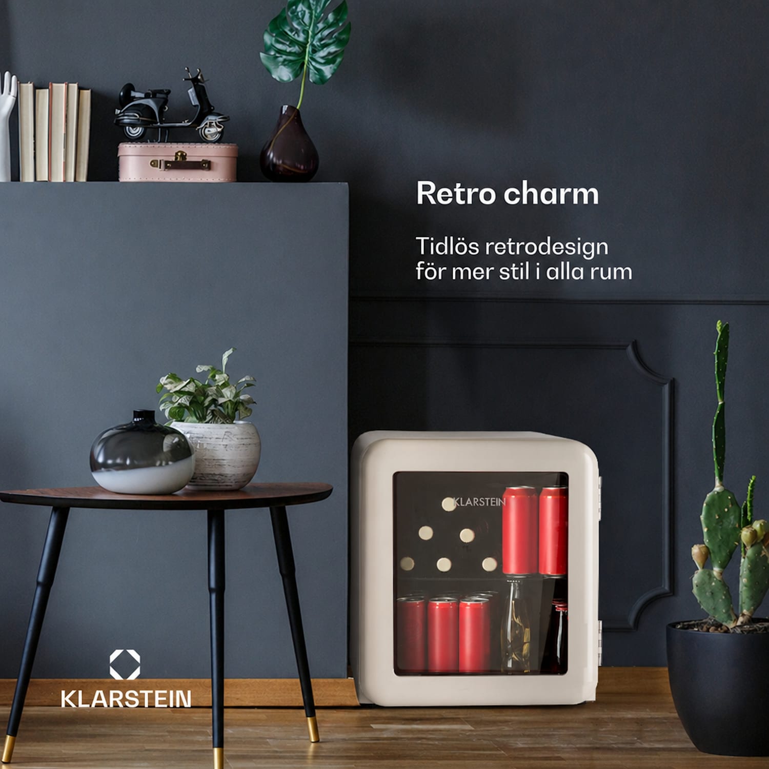 PopLife 48 Dryckeskyl kylskåp 0-10 °C retrodesign 