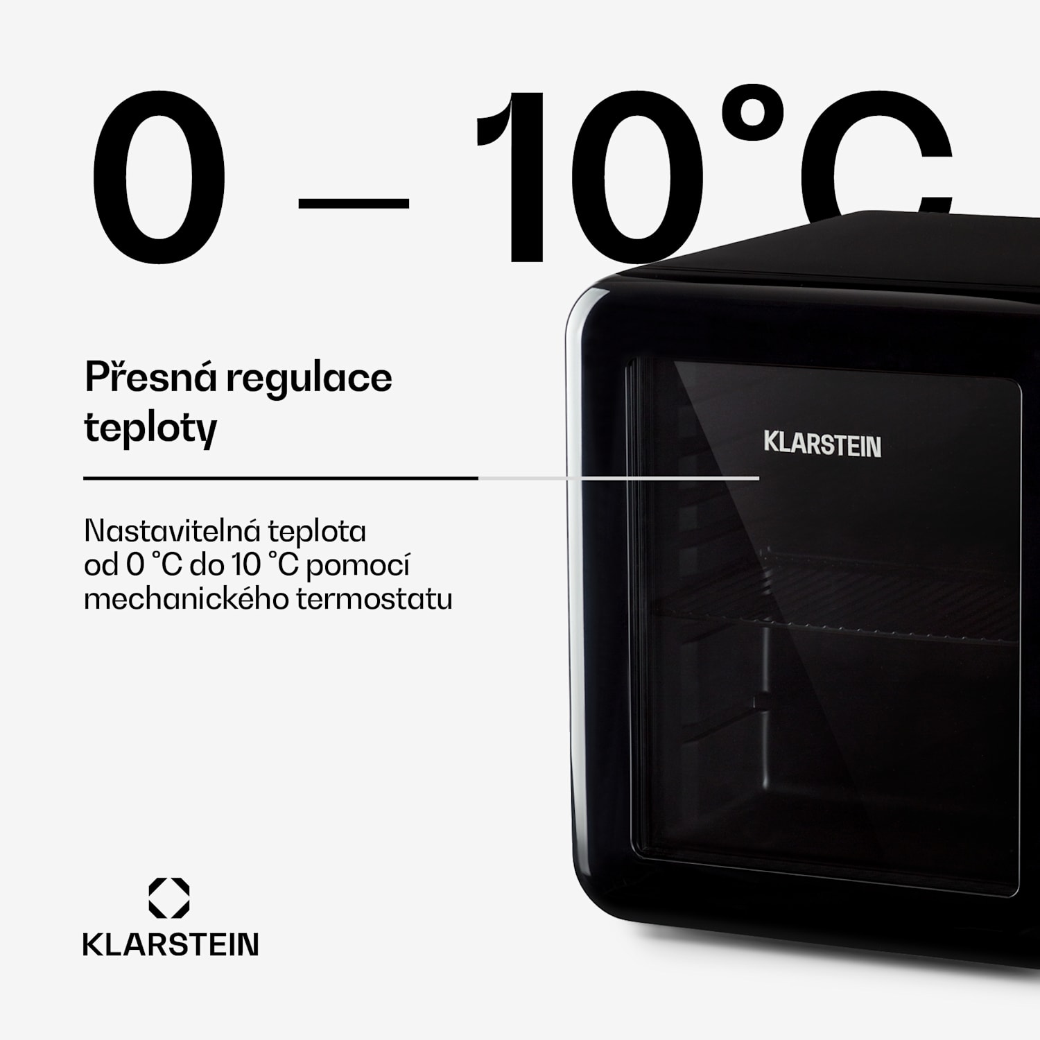 PopLife, lednice na nápoje, 0-10 °C, retro design 48 litrů | Černá