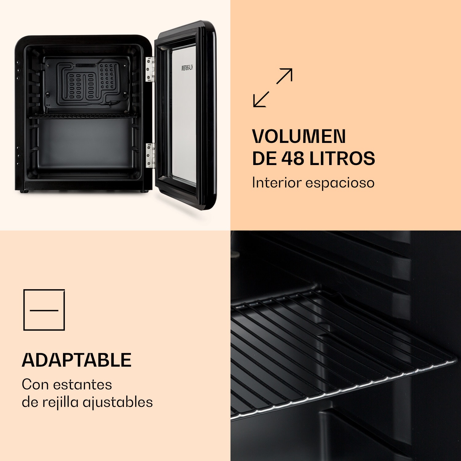 PopLife - Frigorifero per bevande, 0-10°C, design rétro 