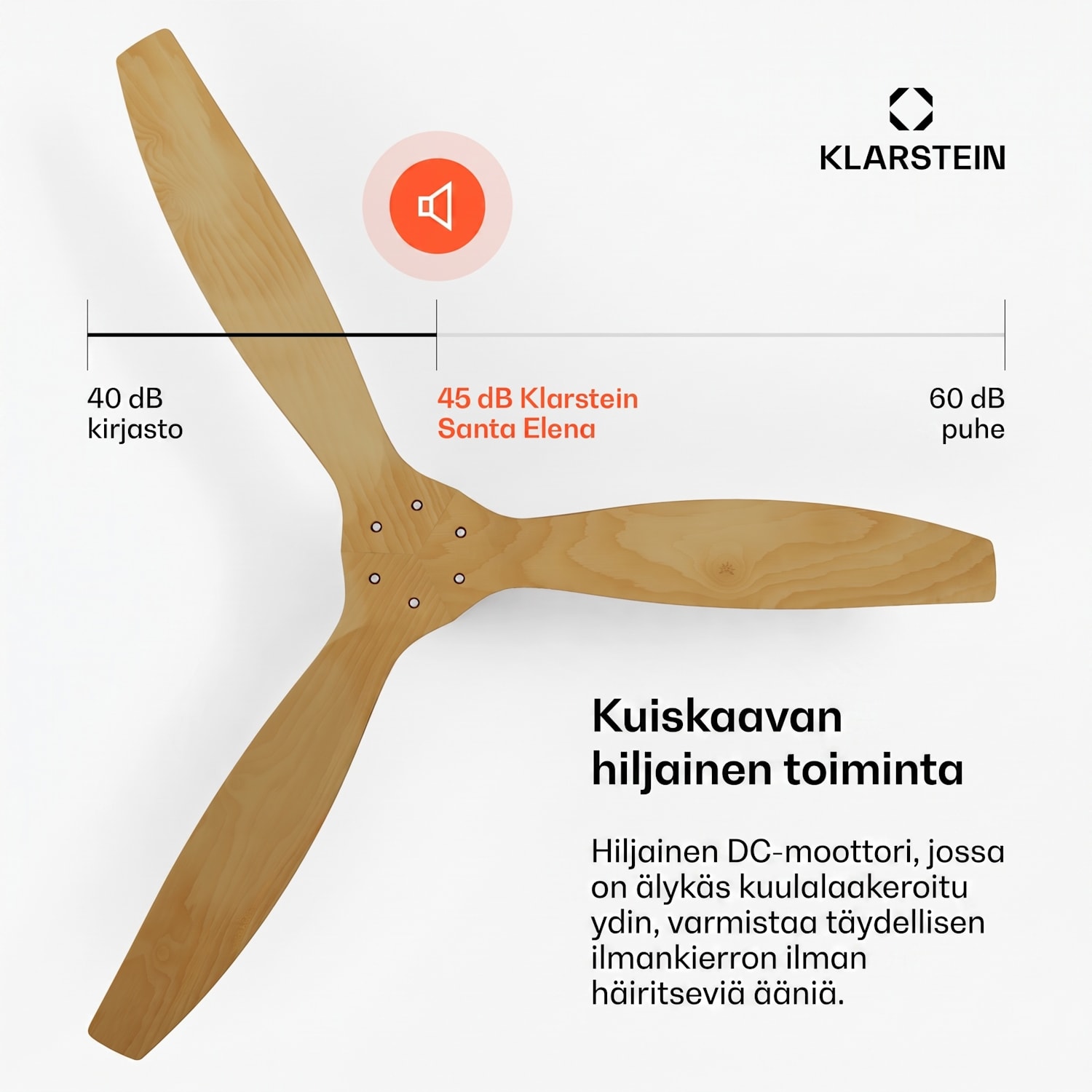 Santa Elena smart kattotuuletin 52" 10260m³/h aidosta puusta 6 nopeusasetusta kaukosäädin kaukosäädin sovellusohjaus 132 cm (huoneet 13-25 m²) | WIFI + kaukosäädin | Vaahtera