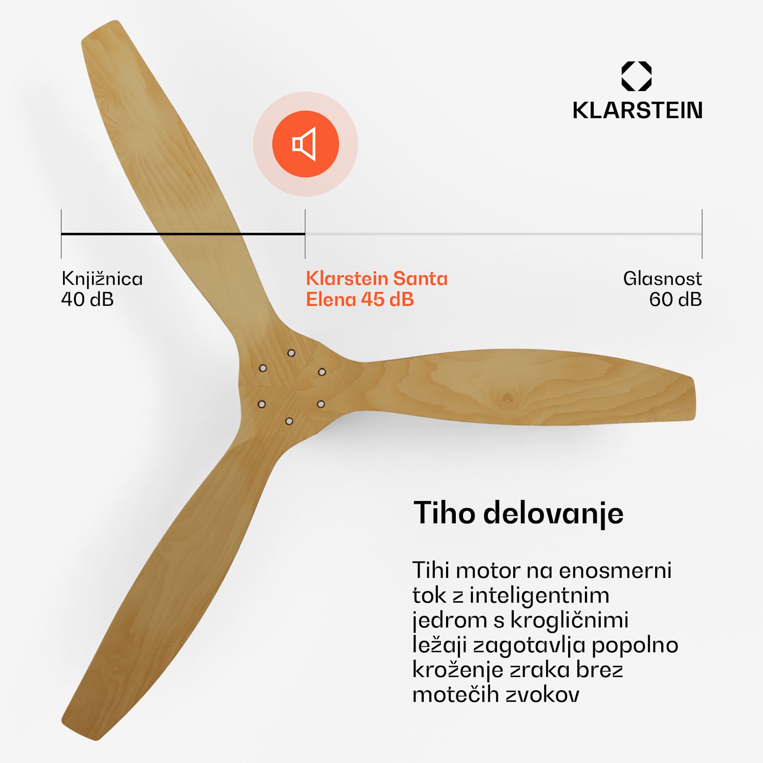 Santa Elena 52", Ø 132 cm, stropni ventilator, 10260 m³/h, lopatice iz pravega lesa, 6 nastavitev hitrosti, daljinski upravljalnik 132 cm (sobe 13–25 m²) | WIFI + daljinski upravljalnik | Javorjeva