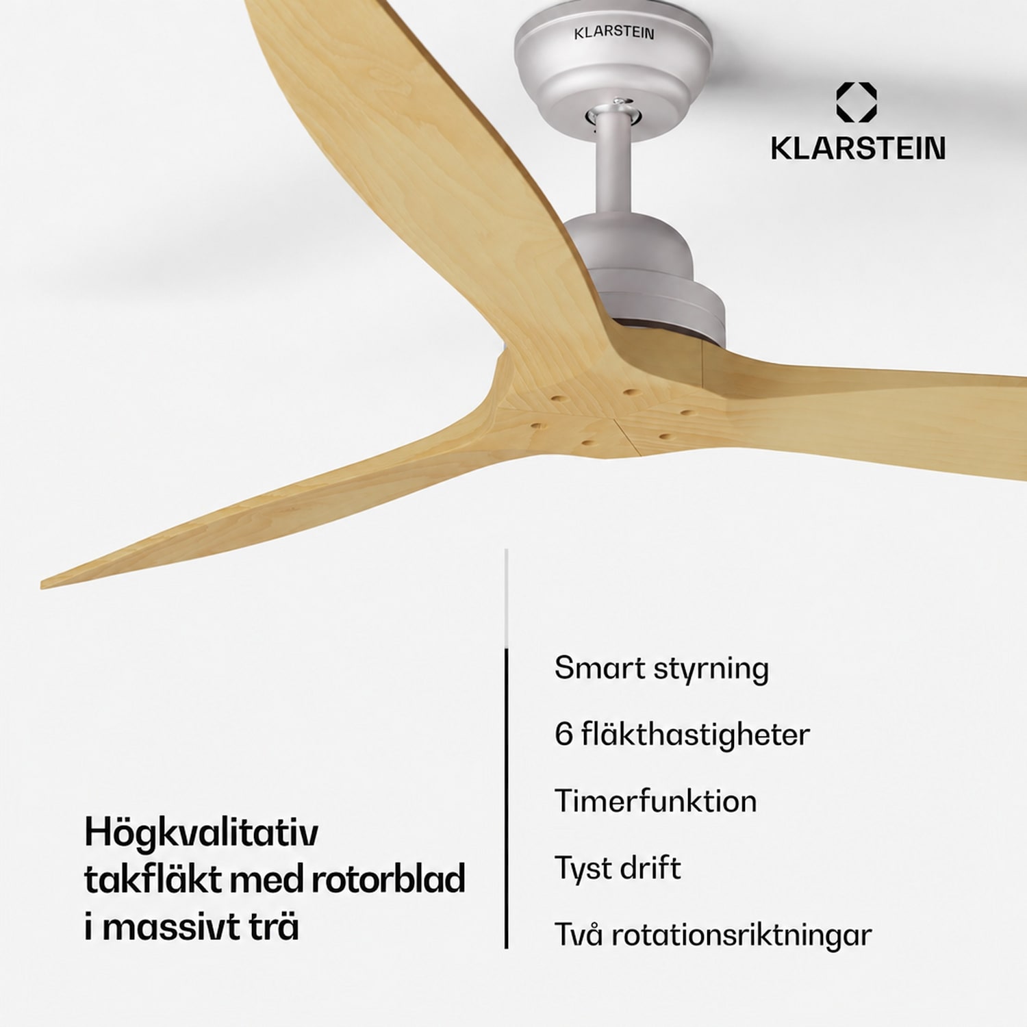  132 cm (rum 13–25 m²) | WIFI + Fjärrkontroll | Lönn