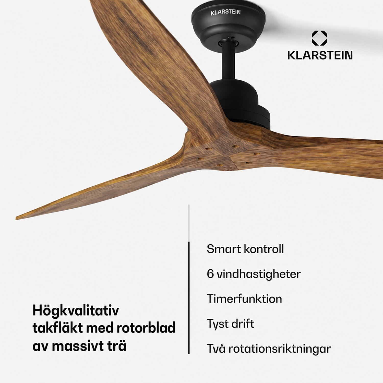  132 cm (rum 13–25 m²) | WIFI + Fjärrkontroll | Körsbär