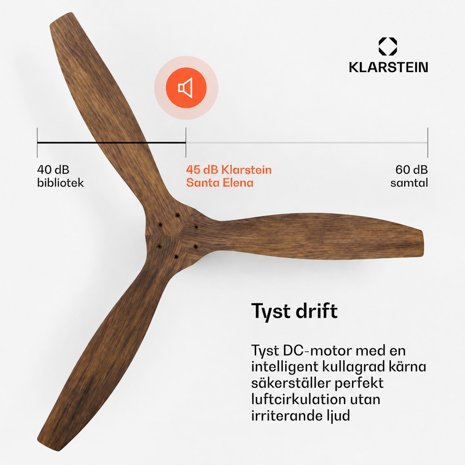  132 cm (rum 13–25 m²) | WIFI + Fjärrkontroll | Körsbär