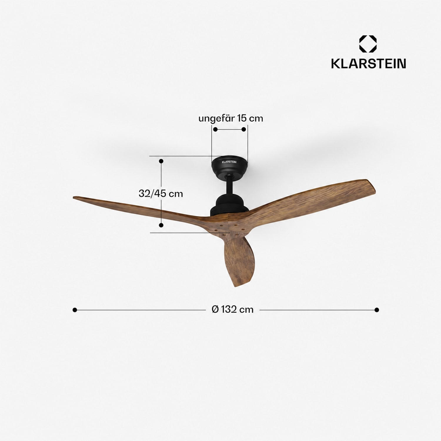  132 cm (rum 13–25 m²) | WIFI + Fjärrkontroll | Körsbär