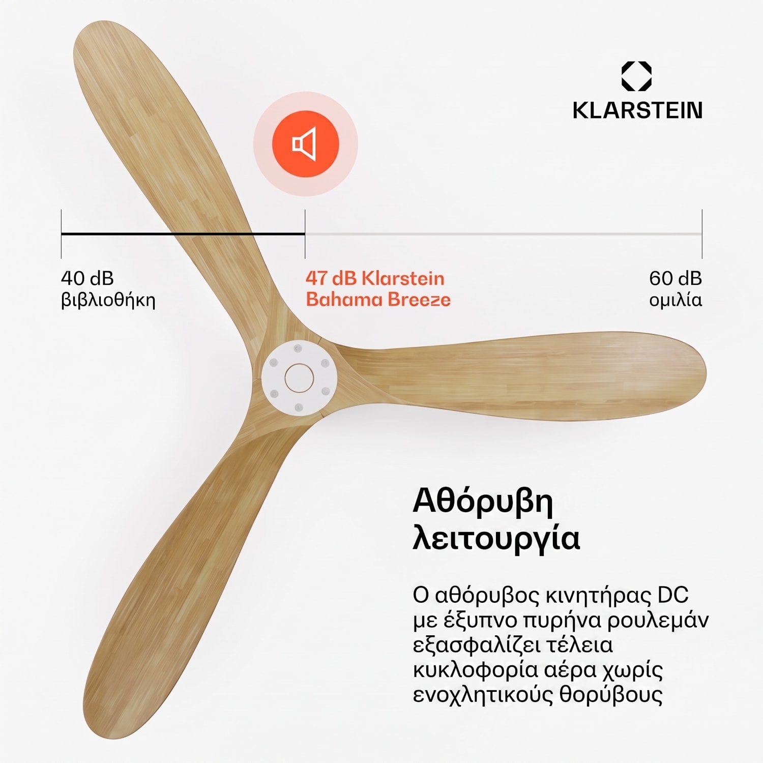 Bahama Breeze Smart 152 cm 45,5 W Ανεμιστήρας Οροφής Σφενδάμι 152 cm (δωμάτια 25-30 m²) | WIFI + Τηλεχειριστήριο | Maple