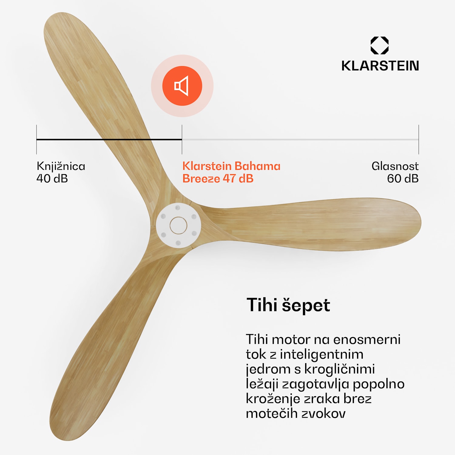 Pametni stropni ventilator Bahama Breeze, rotorske lopatice iz masivnega lesa, daljinski upravljalnik + upravljanje z aplikacijo 152 cm (sobe 25-30 m²) | WIFI + daljinski upravljalnik | Javorjeva