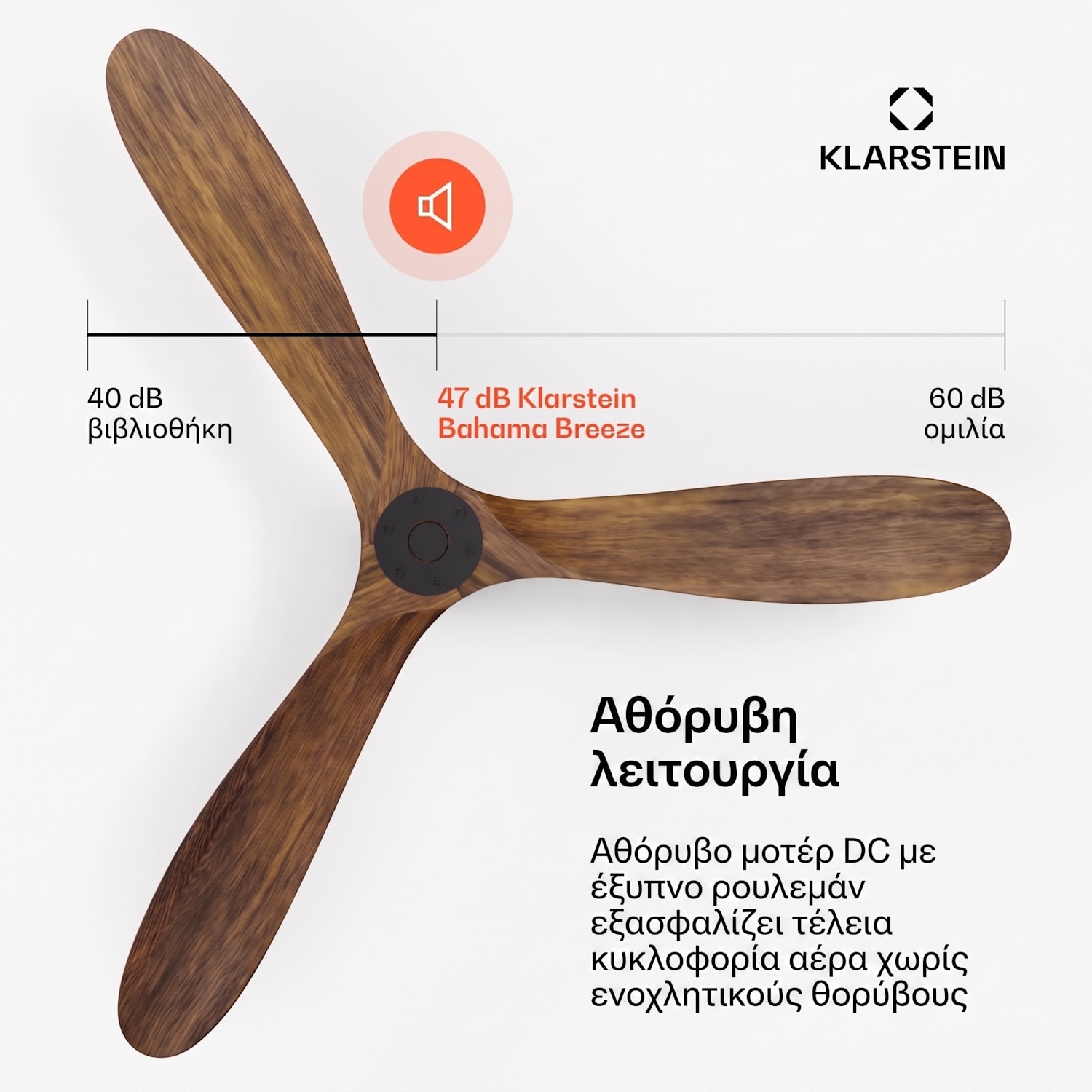 Bahama Breeze Smart 152 cm 45,5 W Ανεμιστήρας Οροφής Καρυδιά 152 cm (δωμάτια 25-30 m²) | WIFI + Τηλεχειριστήριο | Walnut