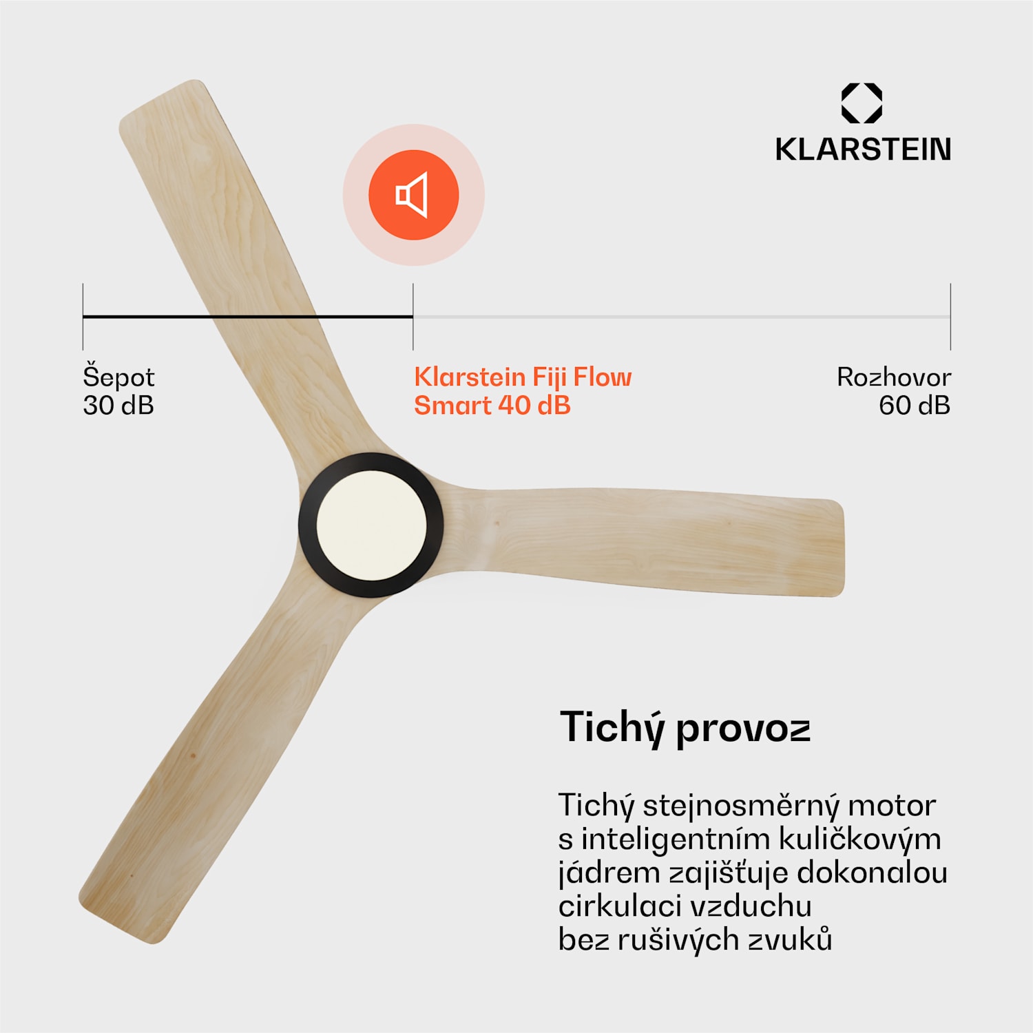 Fiji Flow 2 v 1 Smart, stropní ventilátor, Ø 132 cm, LED světlo, dálkové ovládání, ovládání přes aplikaci, dvousměrný provoz 132 cm (místnosti 13–25 m²) | WIFI + dálkové ovládání | Javor