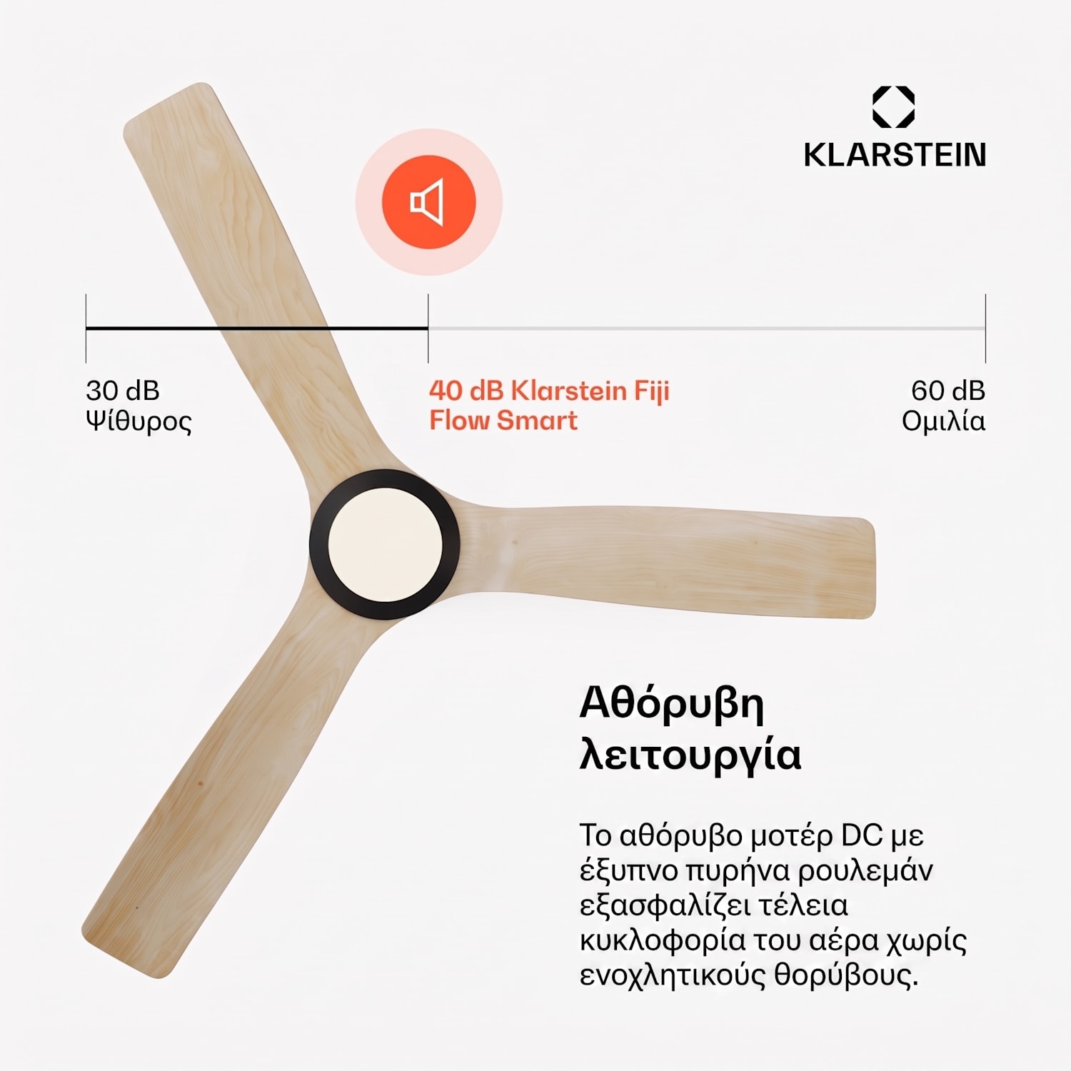 Fiji Flow Smart 132 cm 48 W Ανεμιστήρας Οροφής με Φωτισμό Σφενδάμι 132 cm (δωμάτια 13–25 m²) | WIFI + Τηλεχειριστήριο | Maple