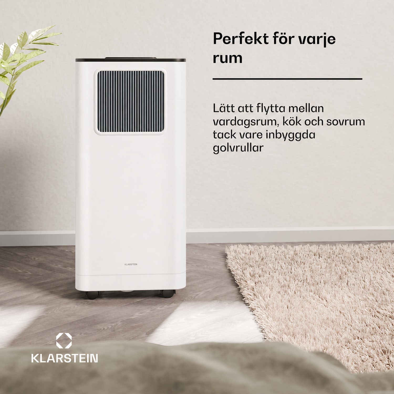 Breeze Box 7K Smart PAC luftkonditionering | 3-i-1-läge | Smart Control | upp till 25 m² | 24h-timer | portabel 7.000 BTU | Vit