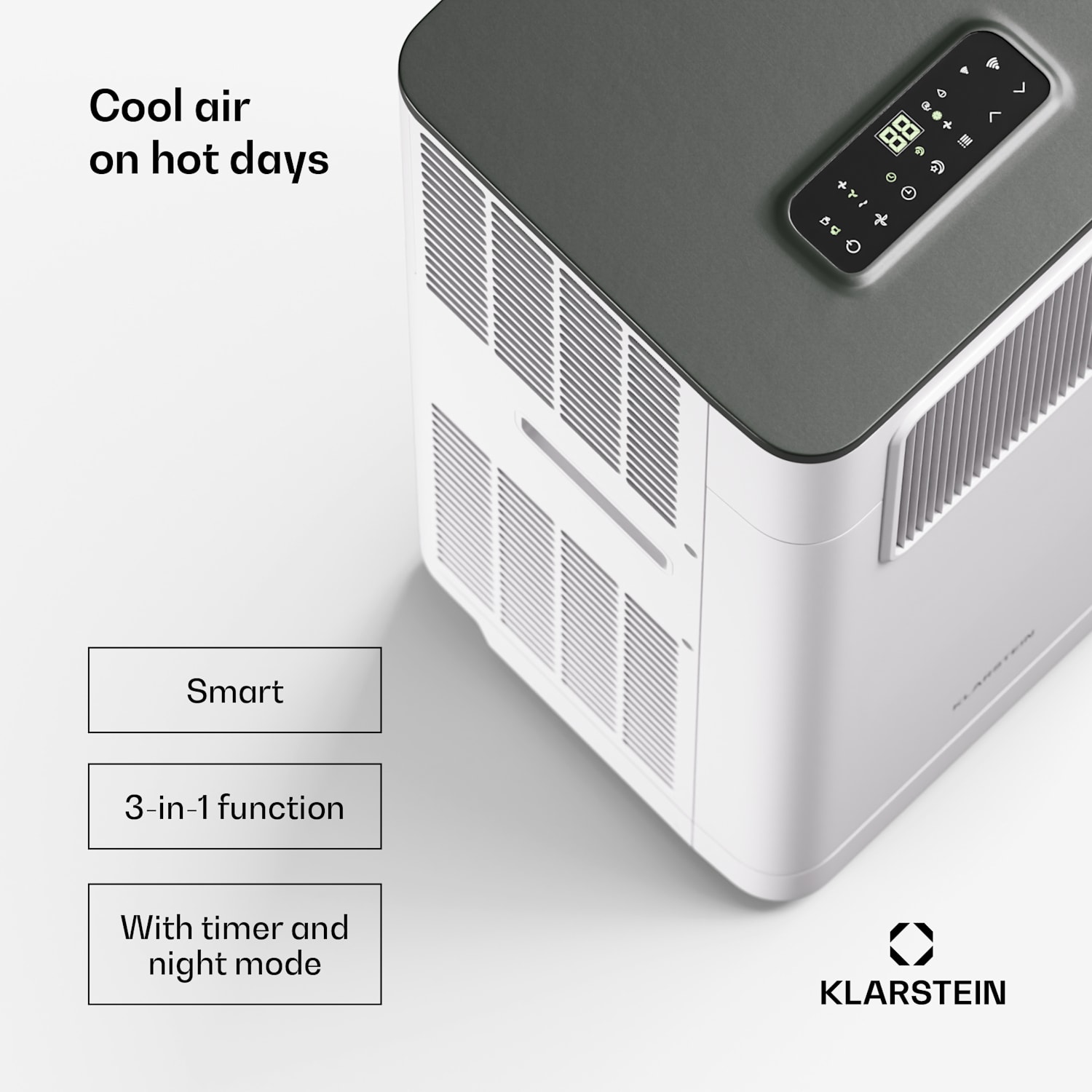 Breeze Box 7K Smart PAC airco | 3-in-1 modus | smart control | tot 25 m² | 24-uurs timer | mobiel 7.000 BTU | Wit